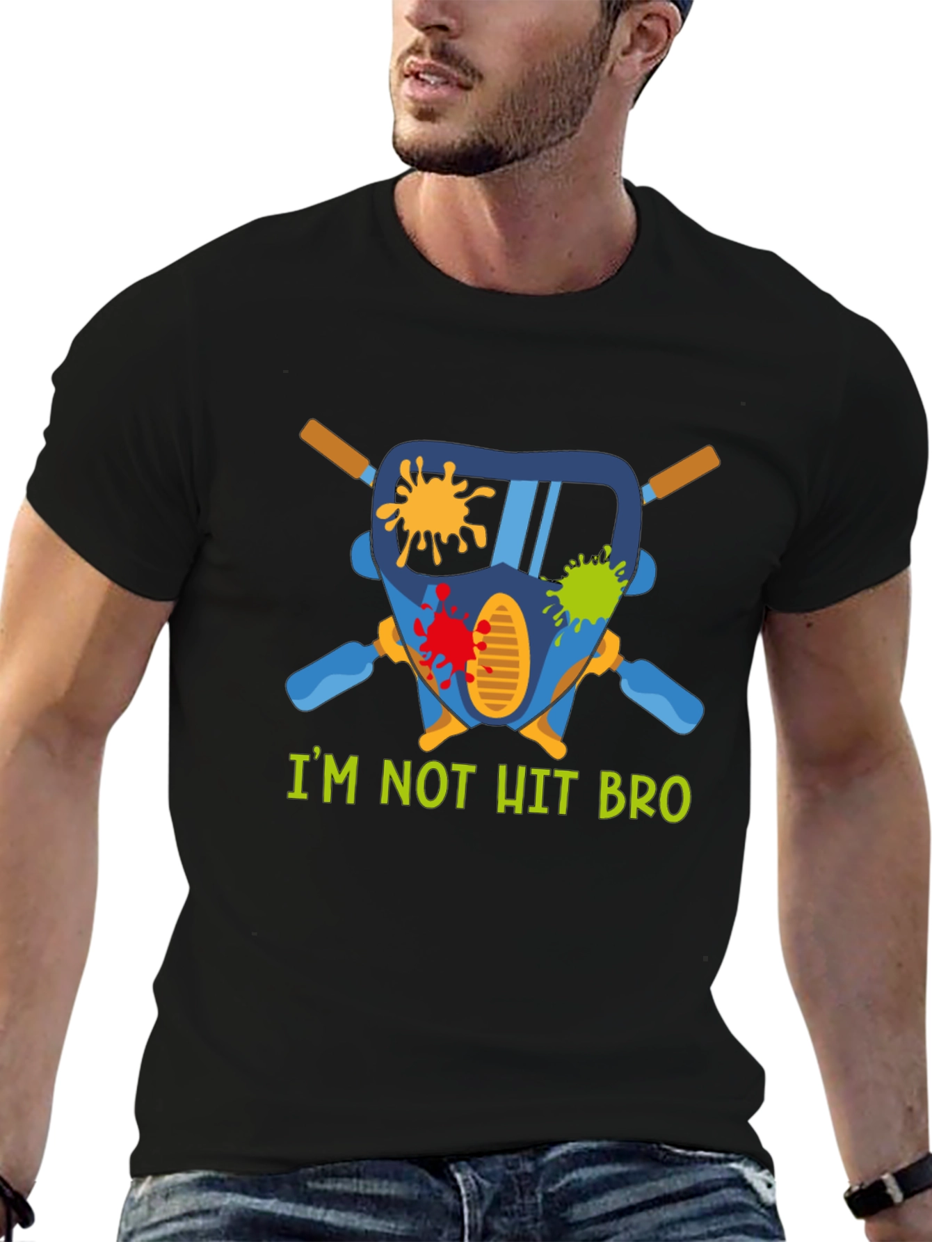 Paintball Mask Tee - Im Not Hit Bro