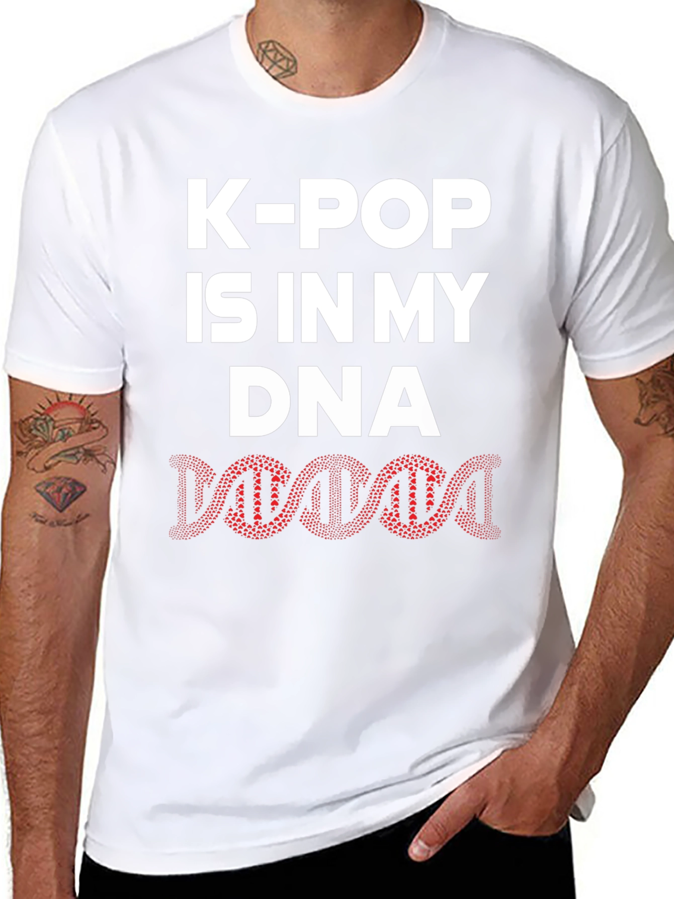 K-Pop DNA Black Graphic Tee