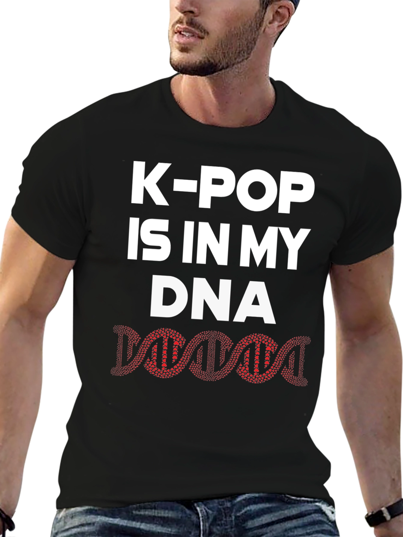 K-Pop DNA Black Graphic Tee