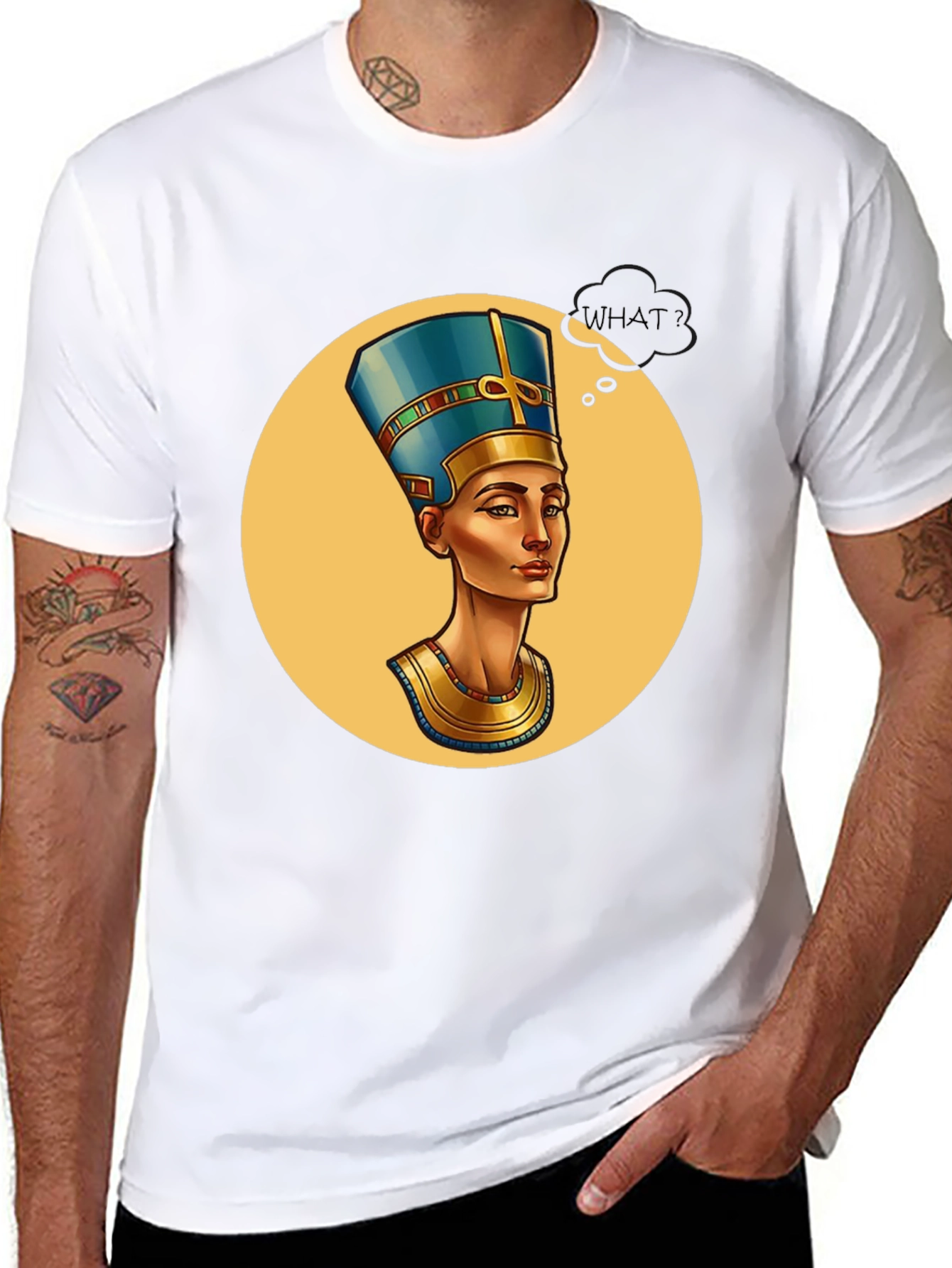 Nefertiti Graphic Tee - What? Black T-Shirt