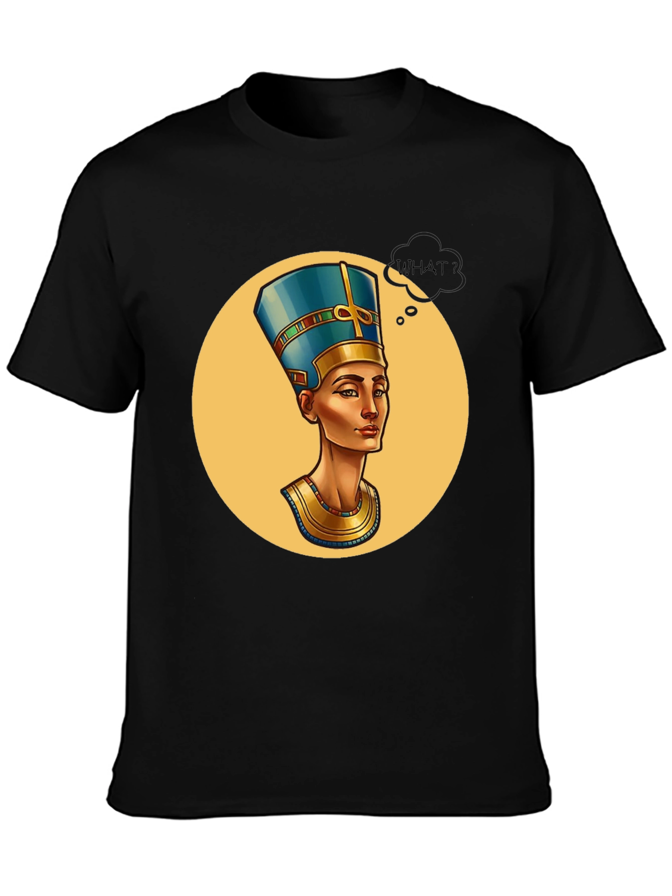 Nefertiti Graphic Tee - What? Black T-Shirt