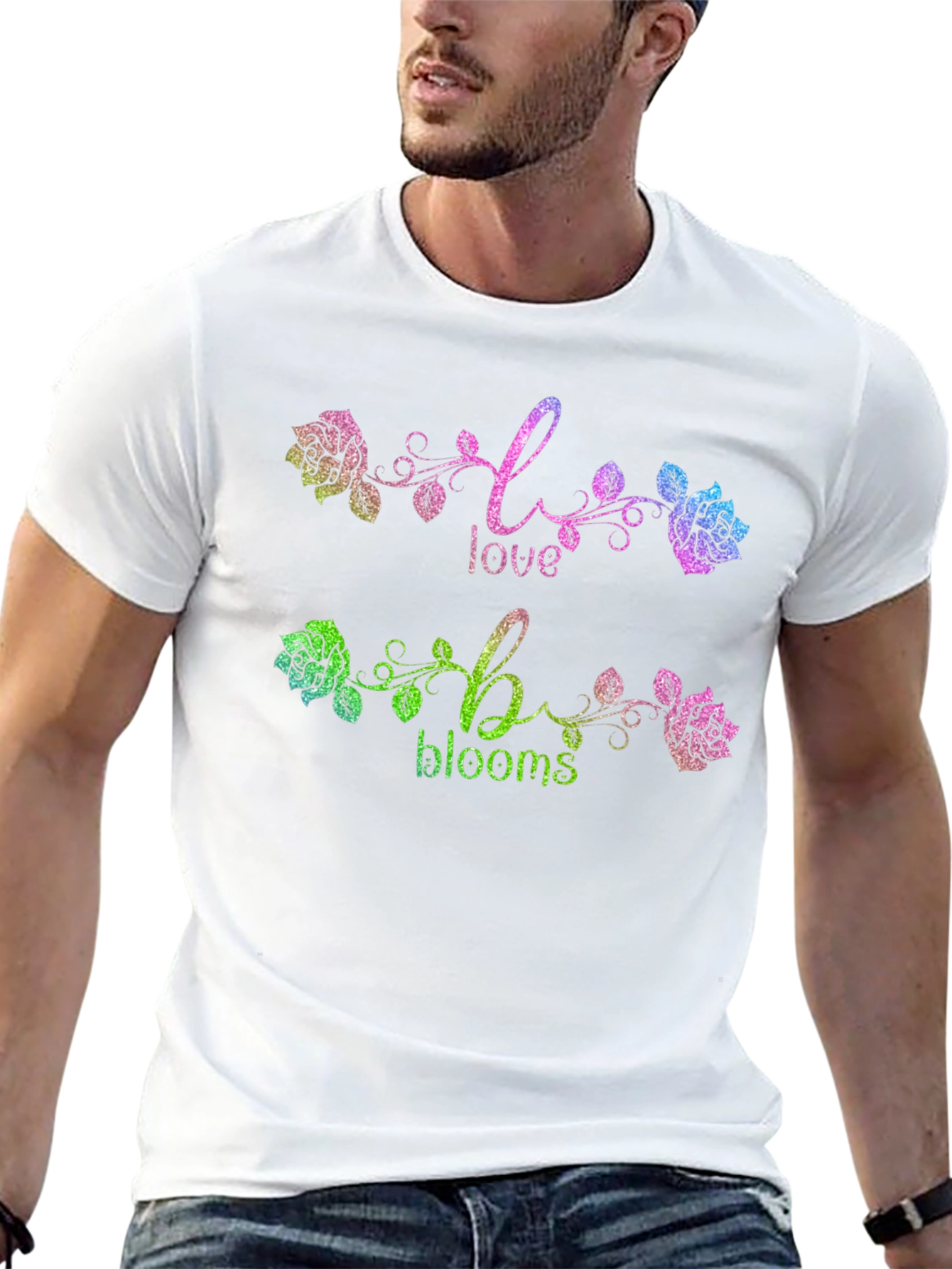 Love Blooms Graphic Tee - Stylish Floral Design