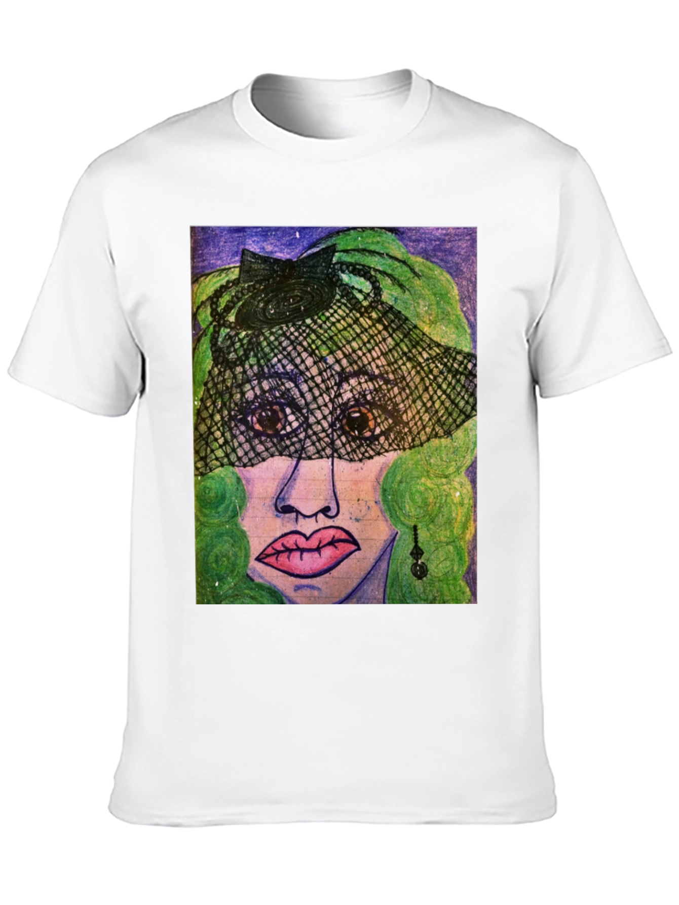 Artistic Woman Portrait Graphic Tee