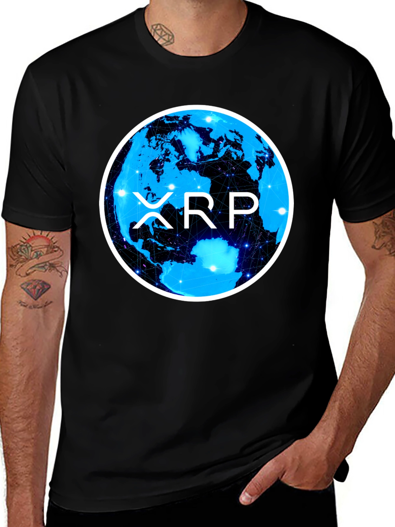 XRP Cryptocurrency T-Shirt - Black Crypto Tee