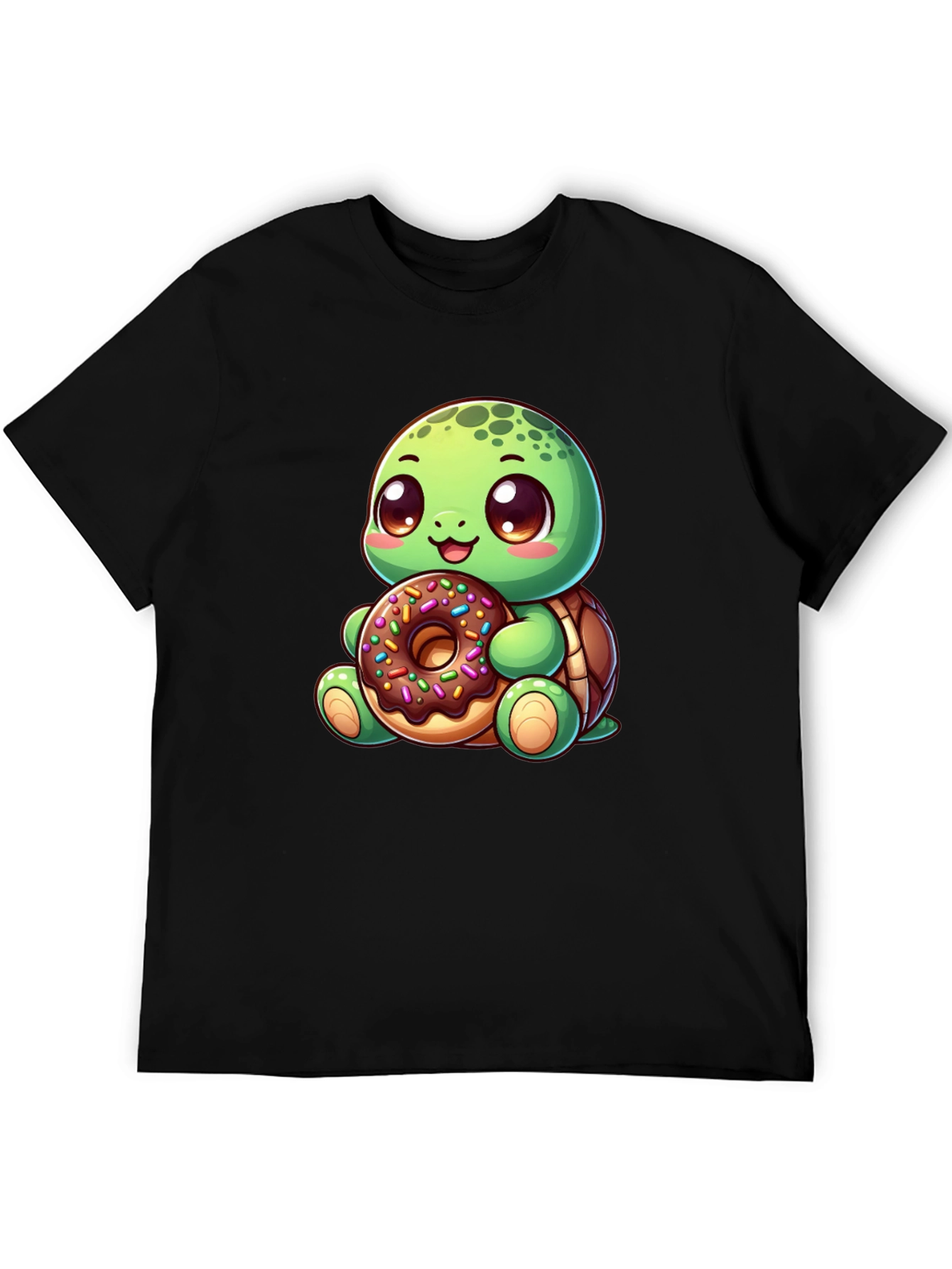 Cute Turtle Donut T-Shirt - Cartoon Graphic Tee