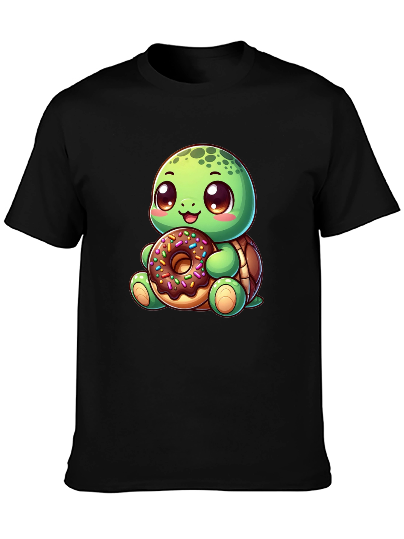 Cute Turtle Donut T-Shirt - Cartoon Graphic Tee