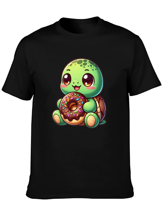 Cute Turtle Donut T-Shirt - Cartoon Graphic Tee