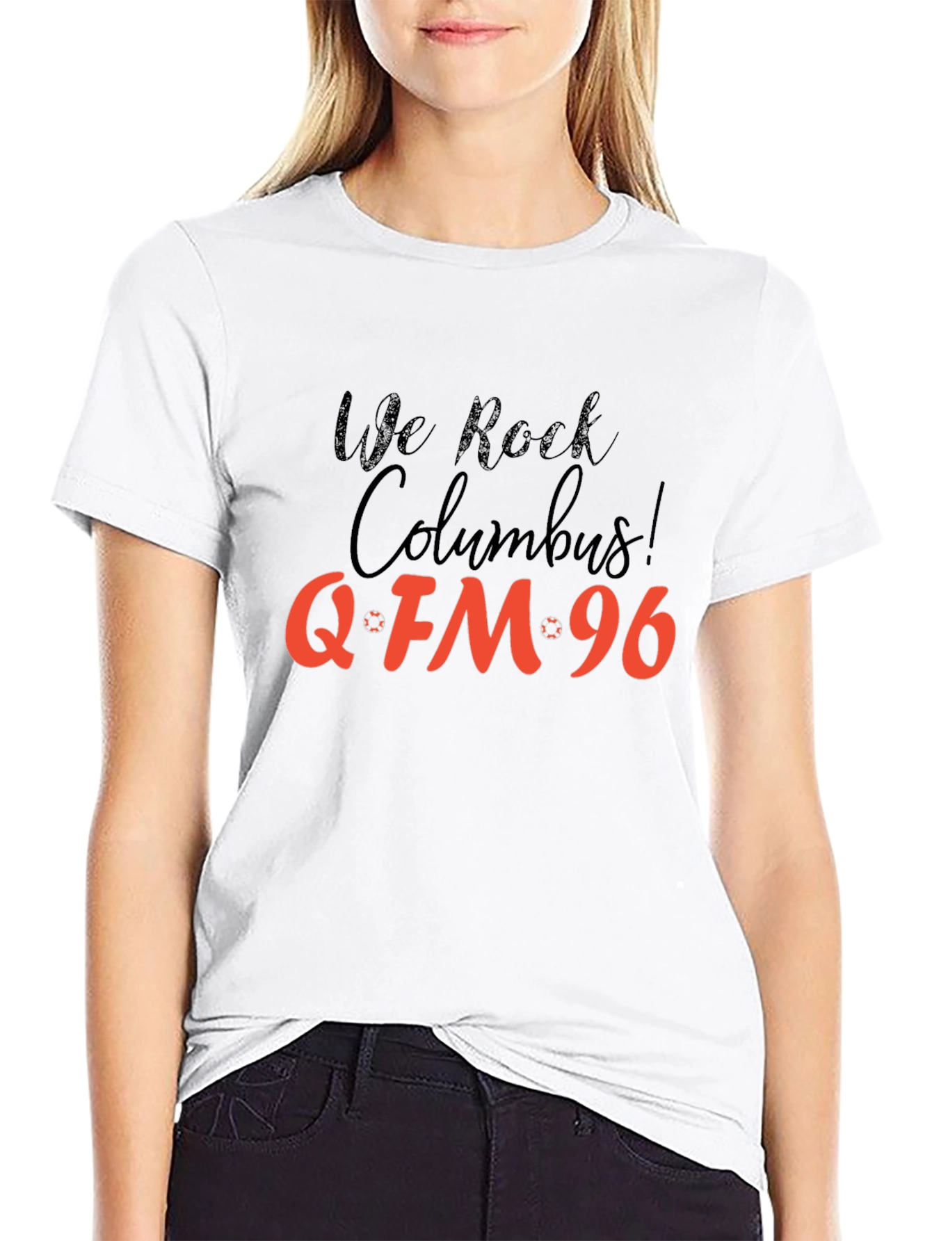 We Rock Columbus! Q-FM 96 Black T-Shirt