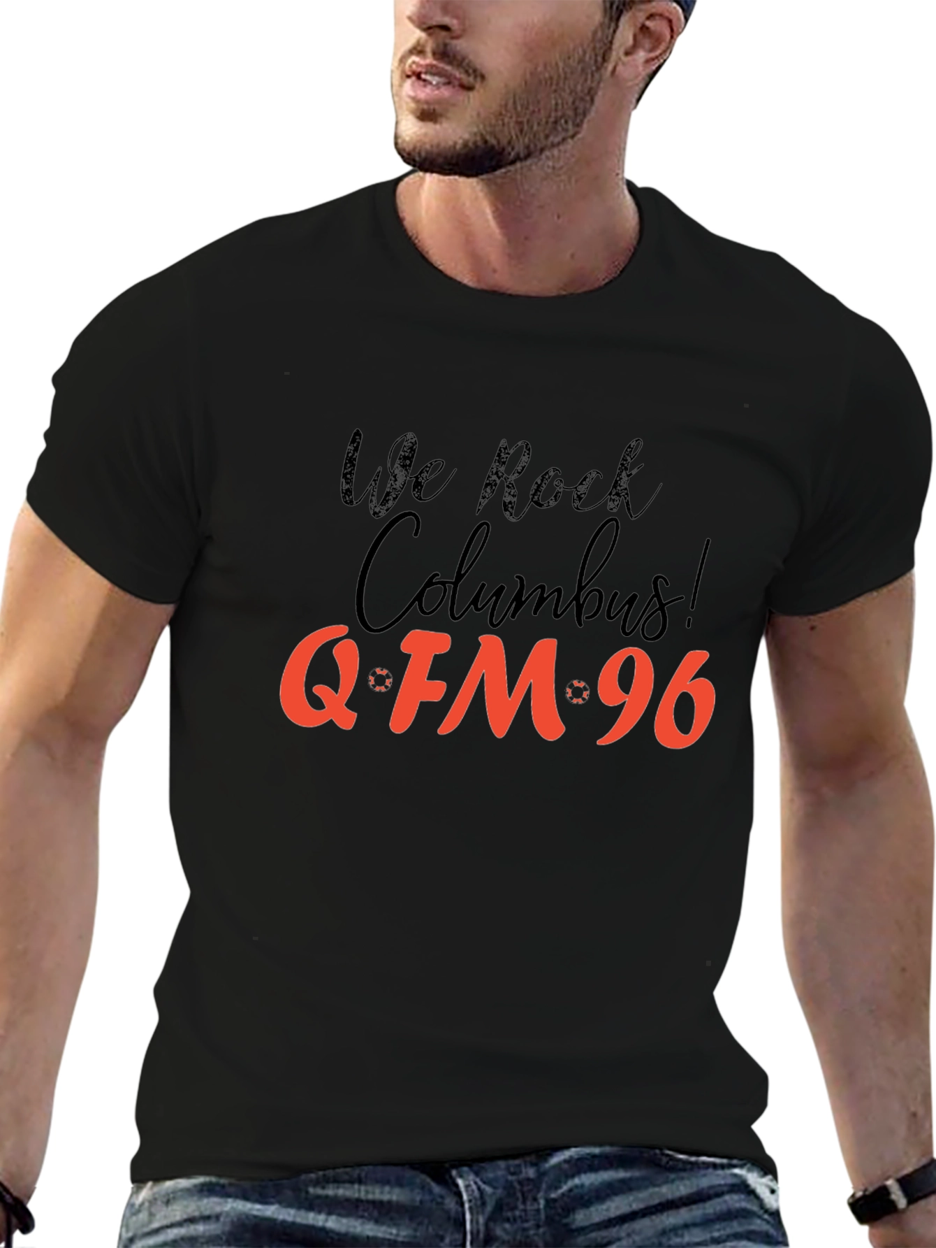 We Rock Columbus! Q-FM 96 Black T-Shirt
