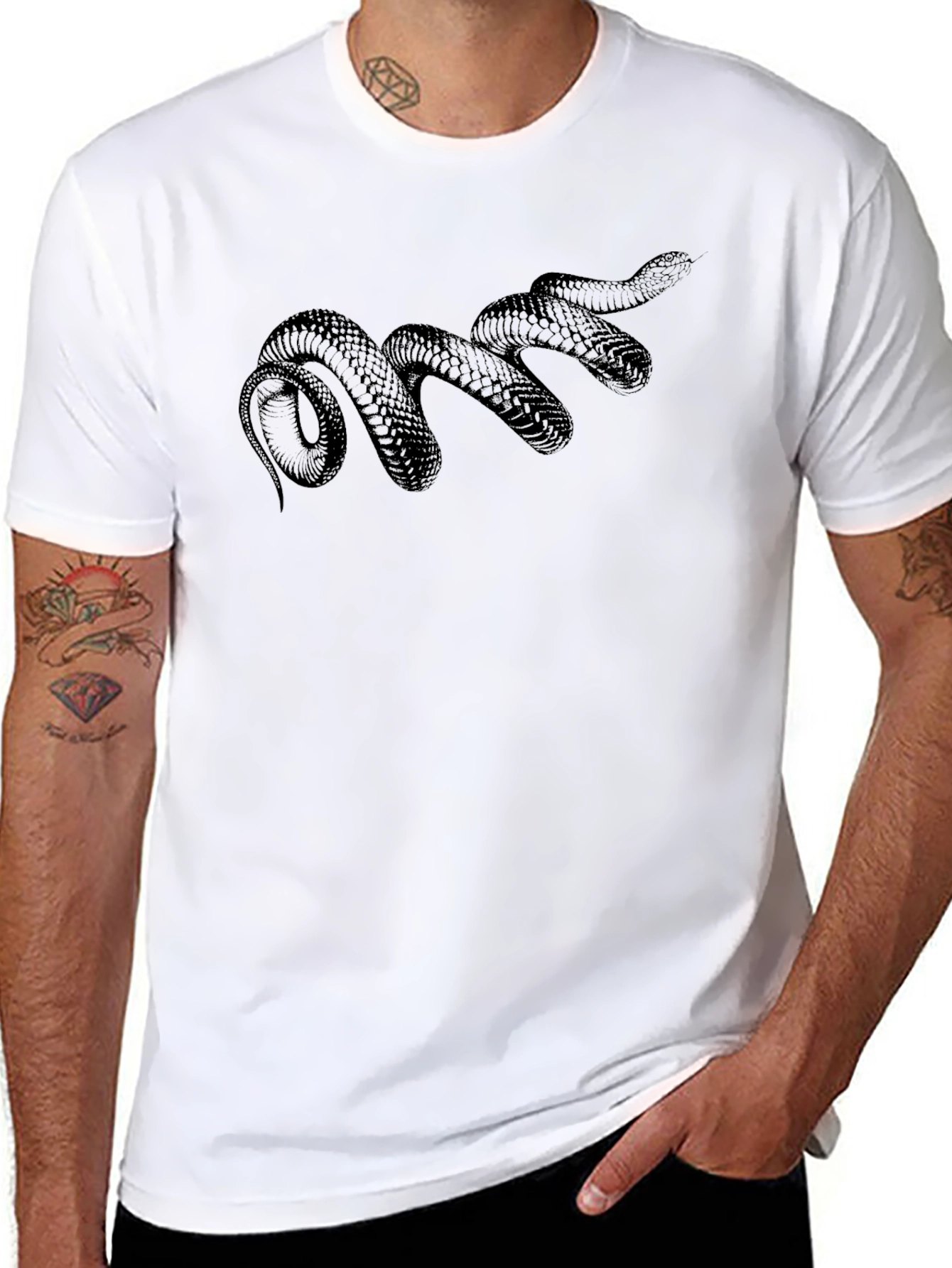 Black Snake Graphic Tee - Urban Style