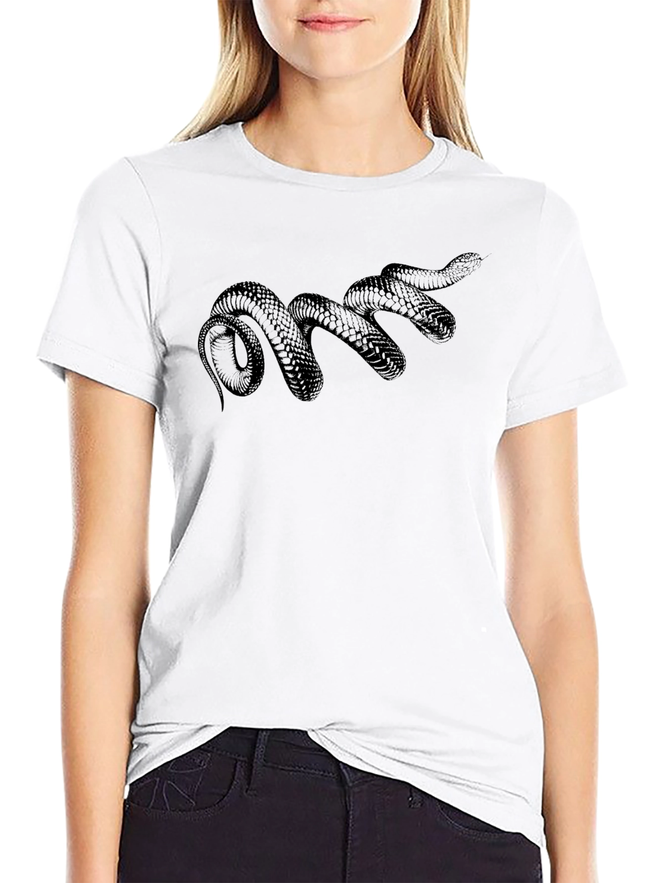 Black Snake Graphic Tee - Urban Style