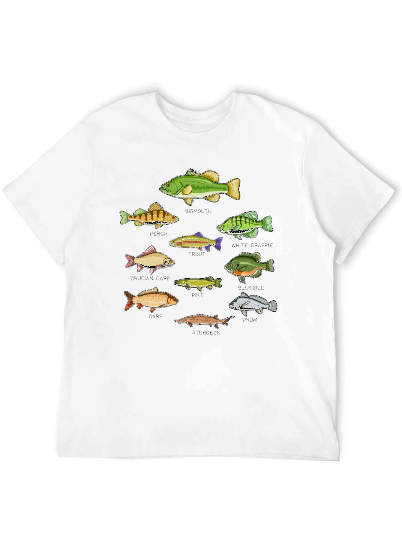 Fishing Species Graphic Print T-Shirt