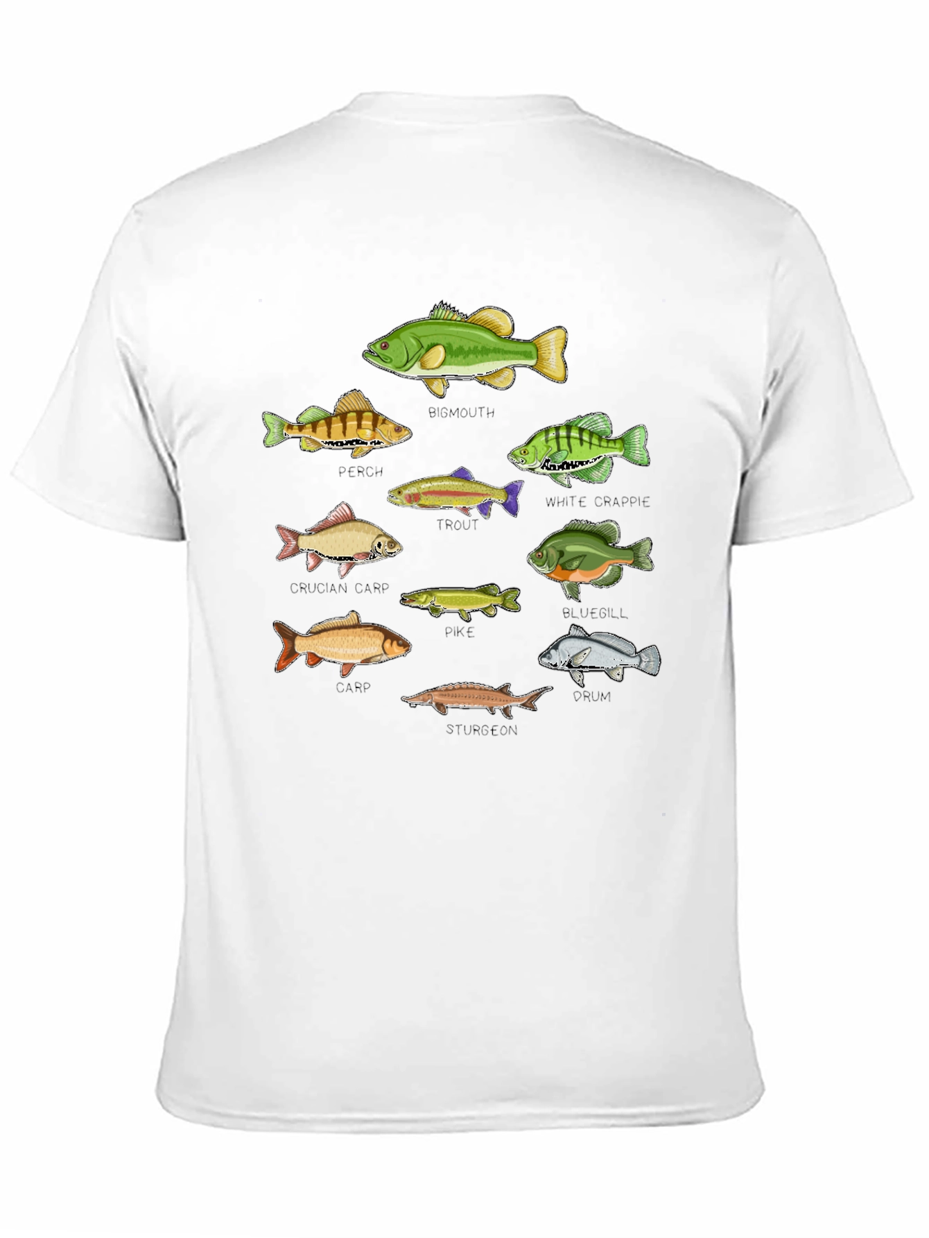 Fishing Species Graphic Print T-Shirt