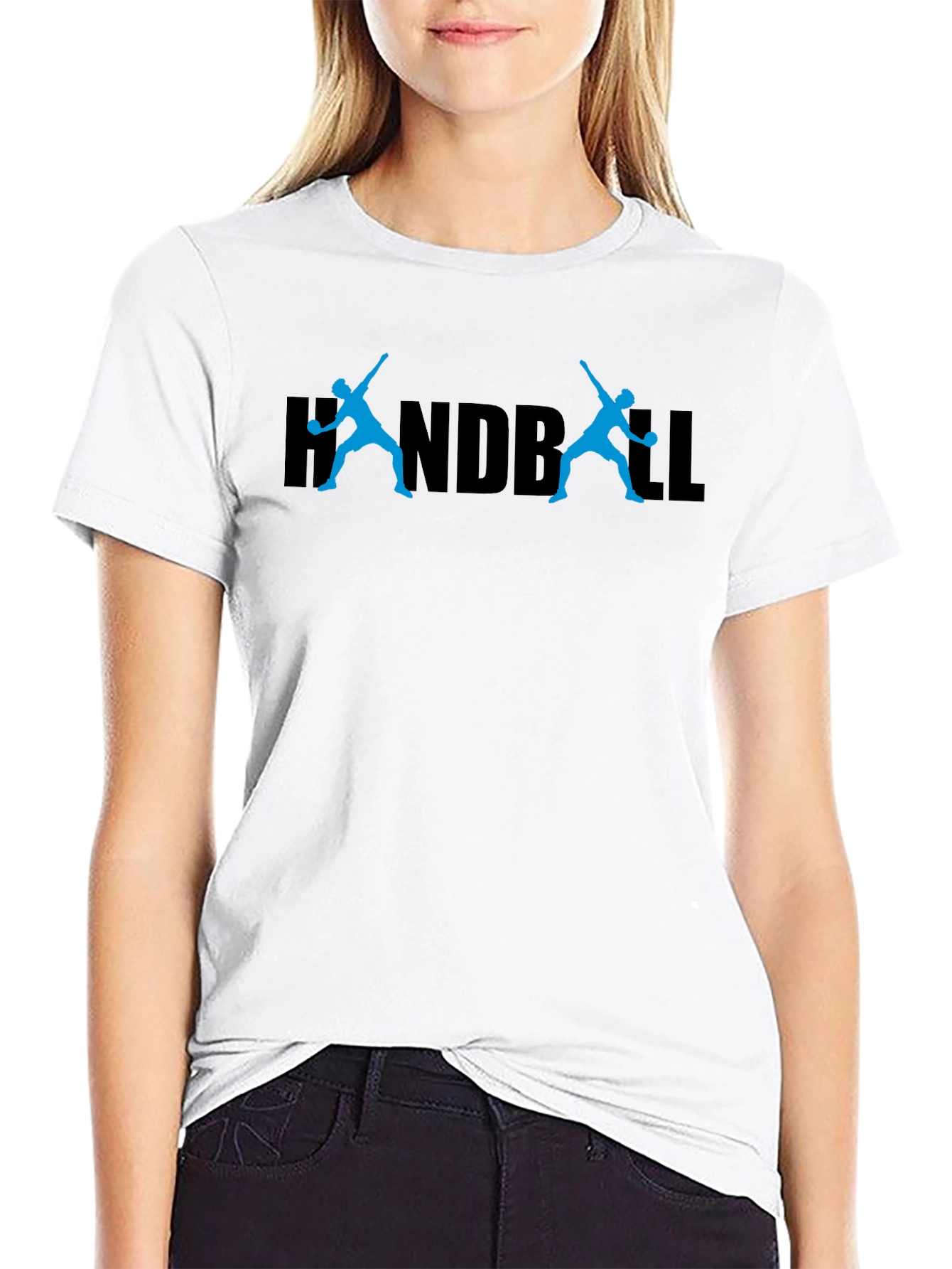Handball Graphic Print Crew Neck T-Shirt