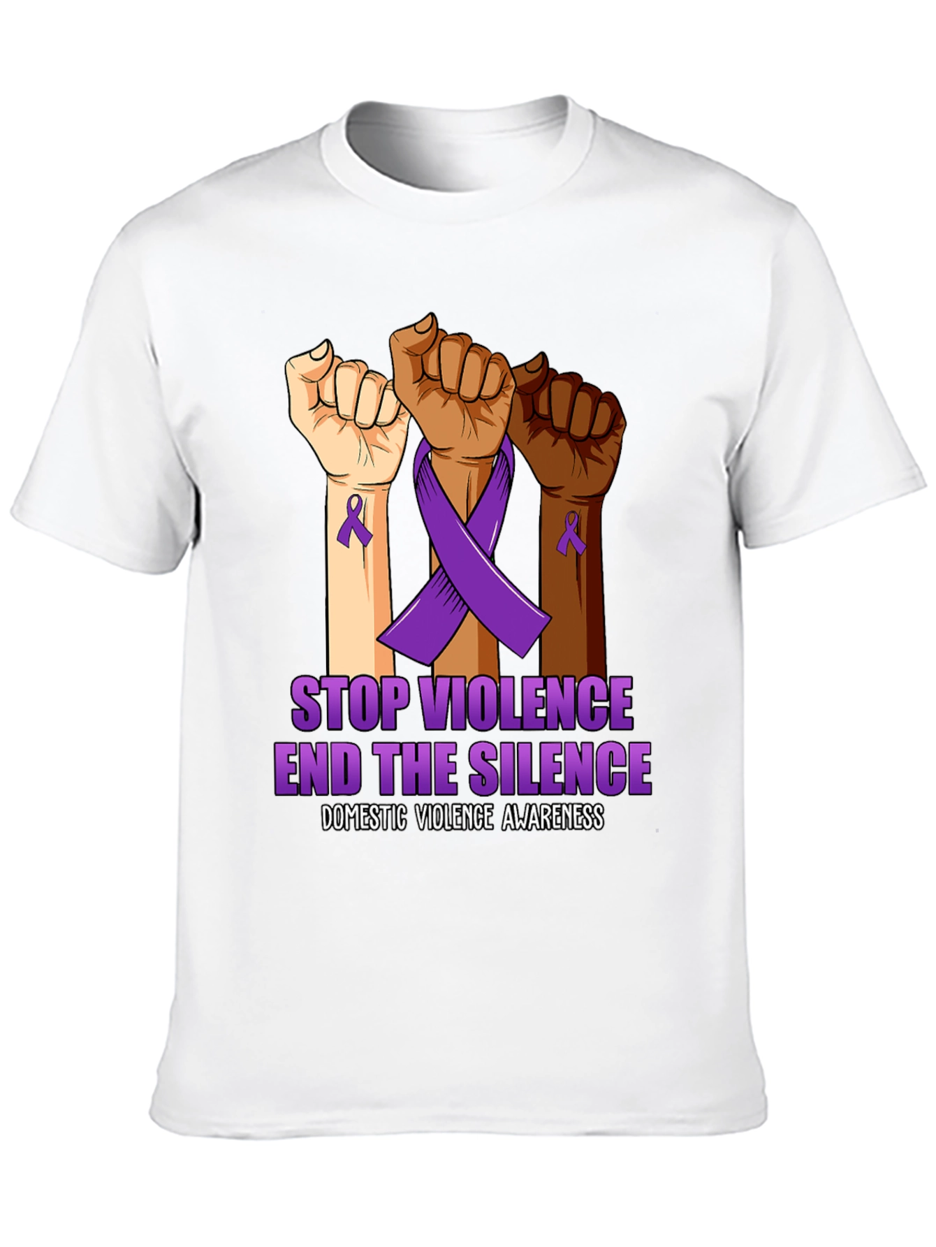 Stop Violence End the Silence Awareness Tee