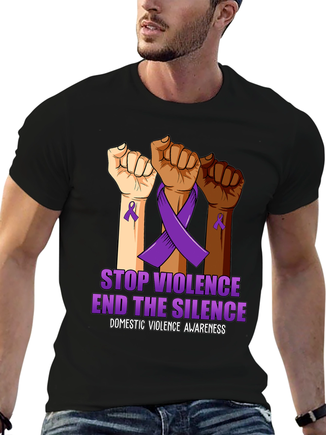 Stop Violence End the Silence Awareness Tee
