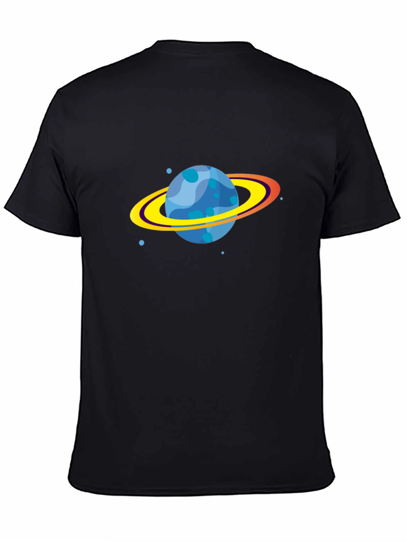 Planet Graphic T-Shirt - Black Crew Neck