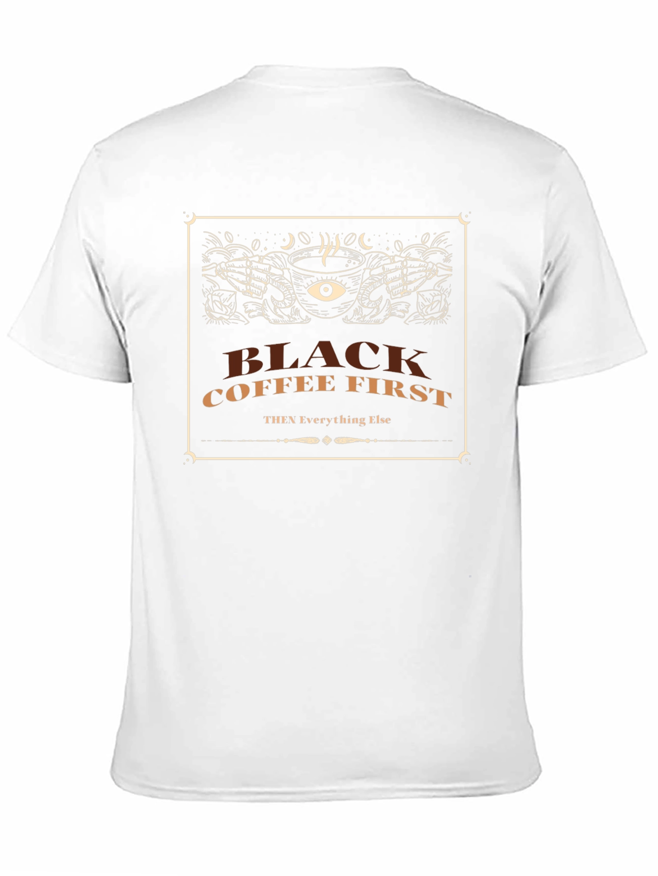 Black Coffee First Graphic T-Shirt - Mens Fashion Tee