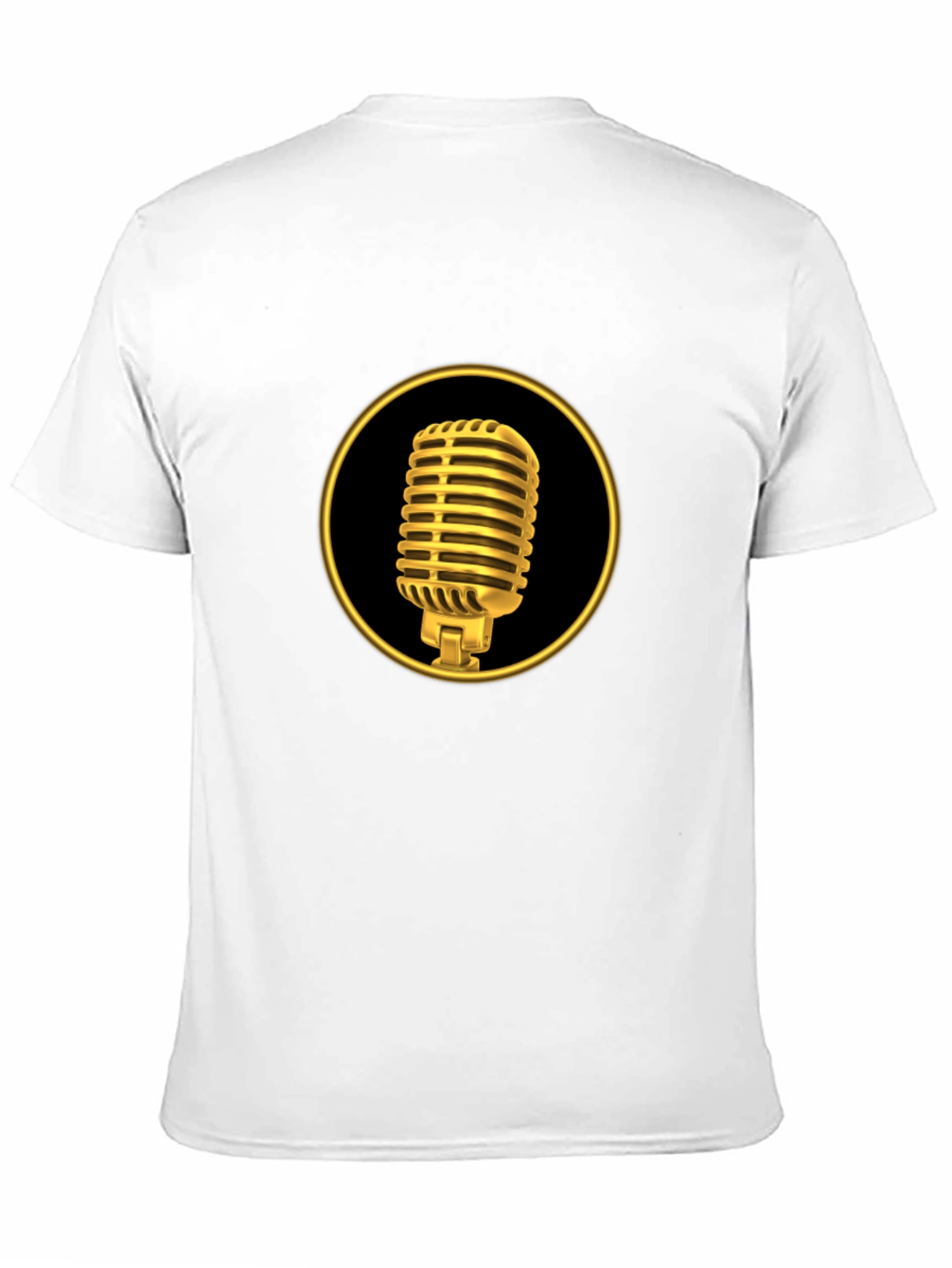 Golden Microphone Graphic T-Shirt