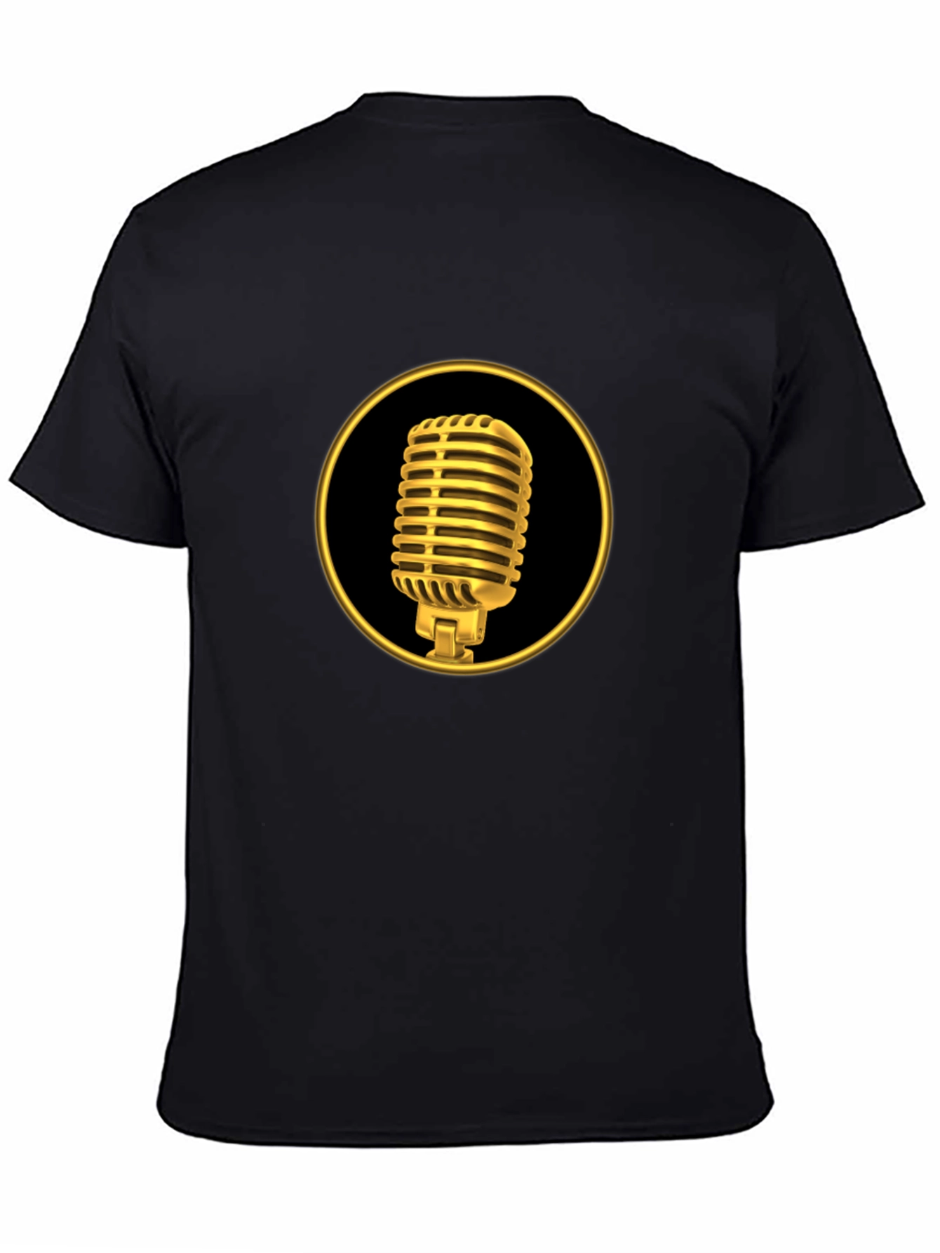 Golden Microphone Graphic T-Shirt