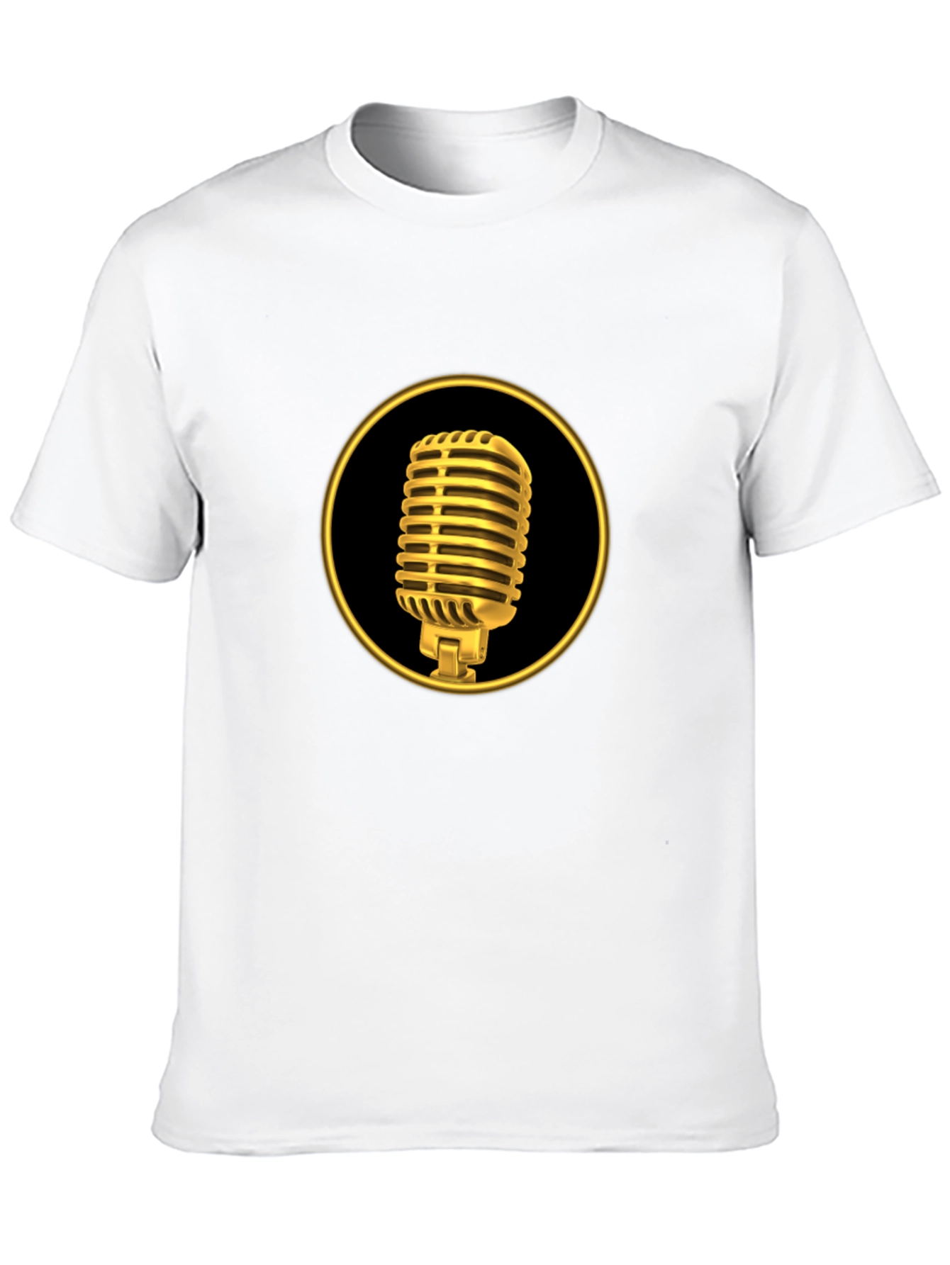 Golden Microphone Graphic T-Shirt