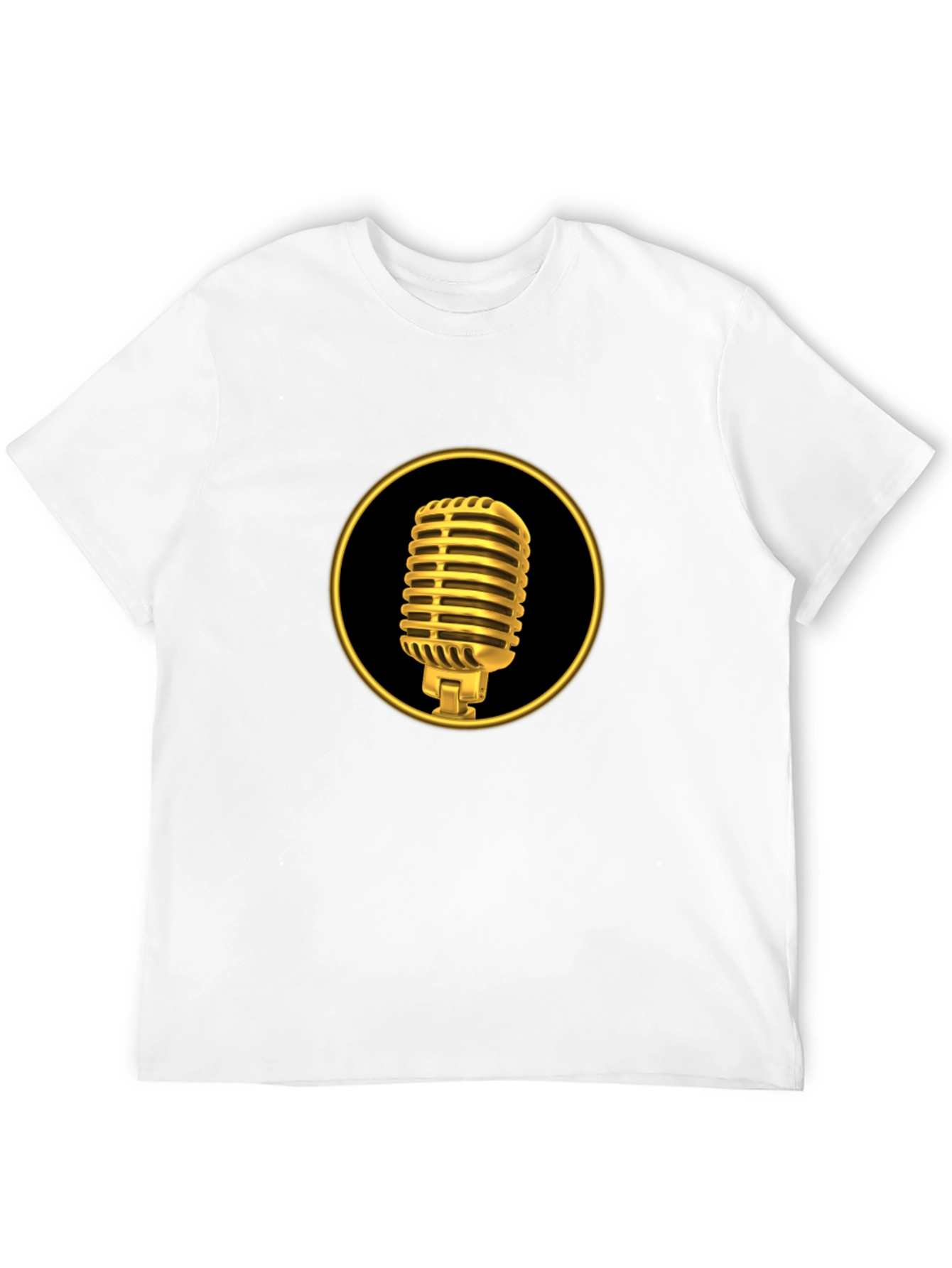 Golden Microphone Graphic T-Shirt
