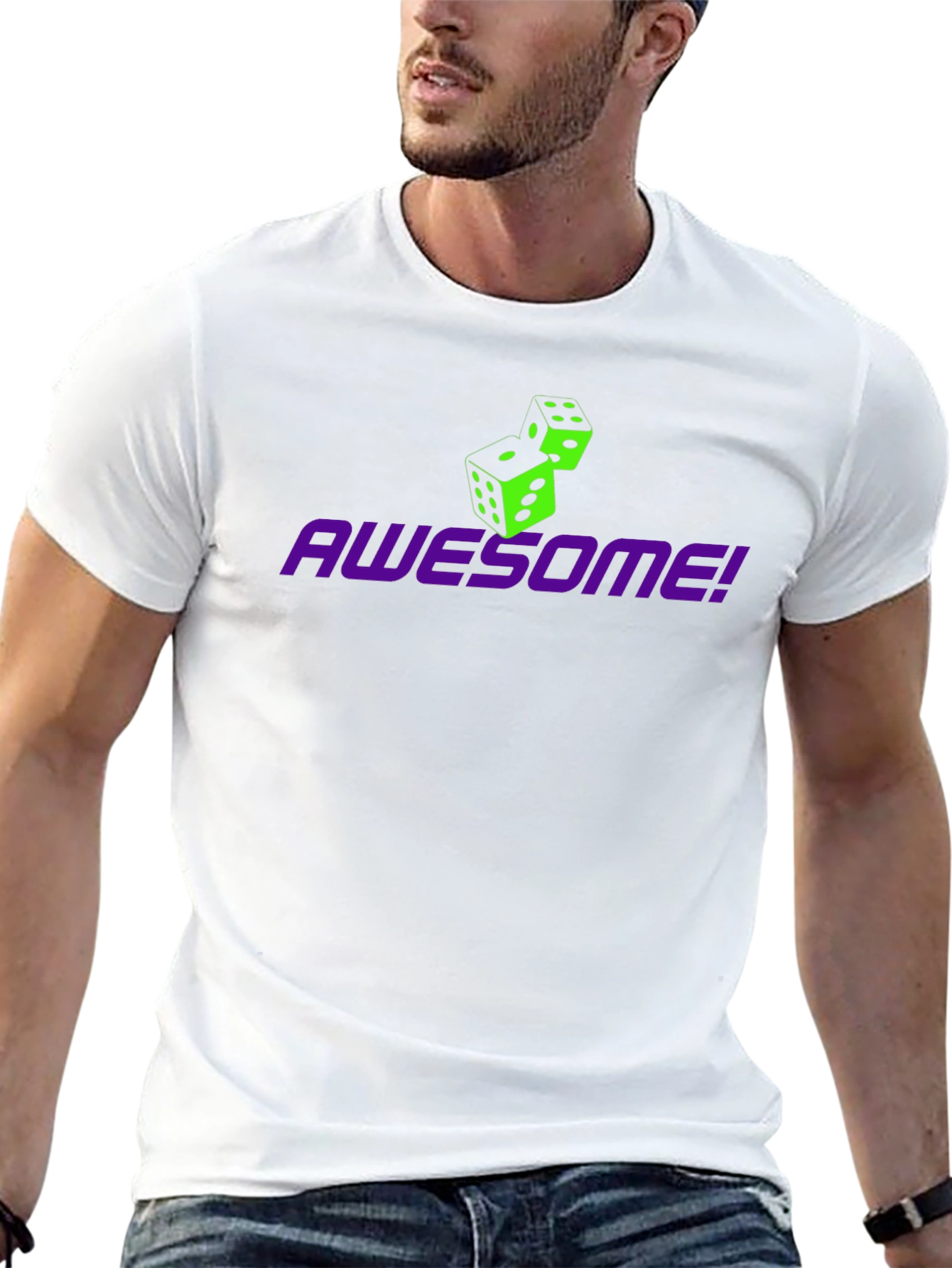 Awesome Dice Graphic T-Shirt