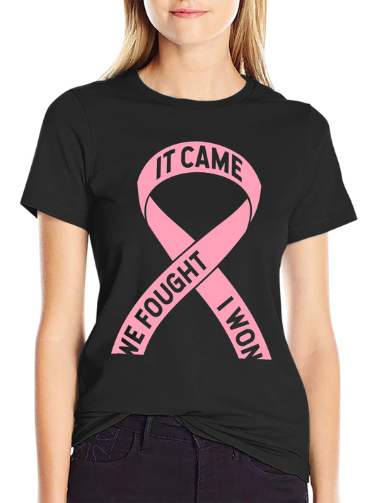 Breast Cancer Awareness T-Shirt Ribbon Black