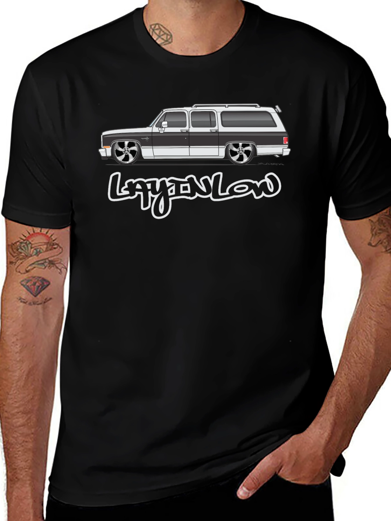 Layn Low Suburban Car T-Shirt - Black