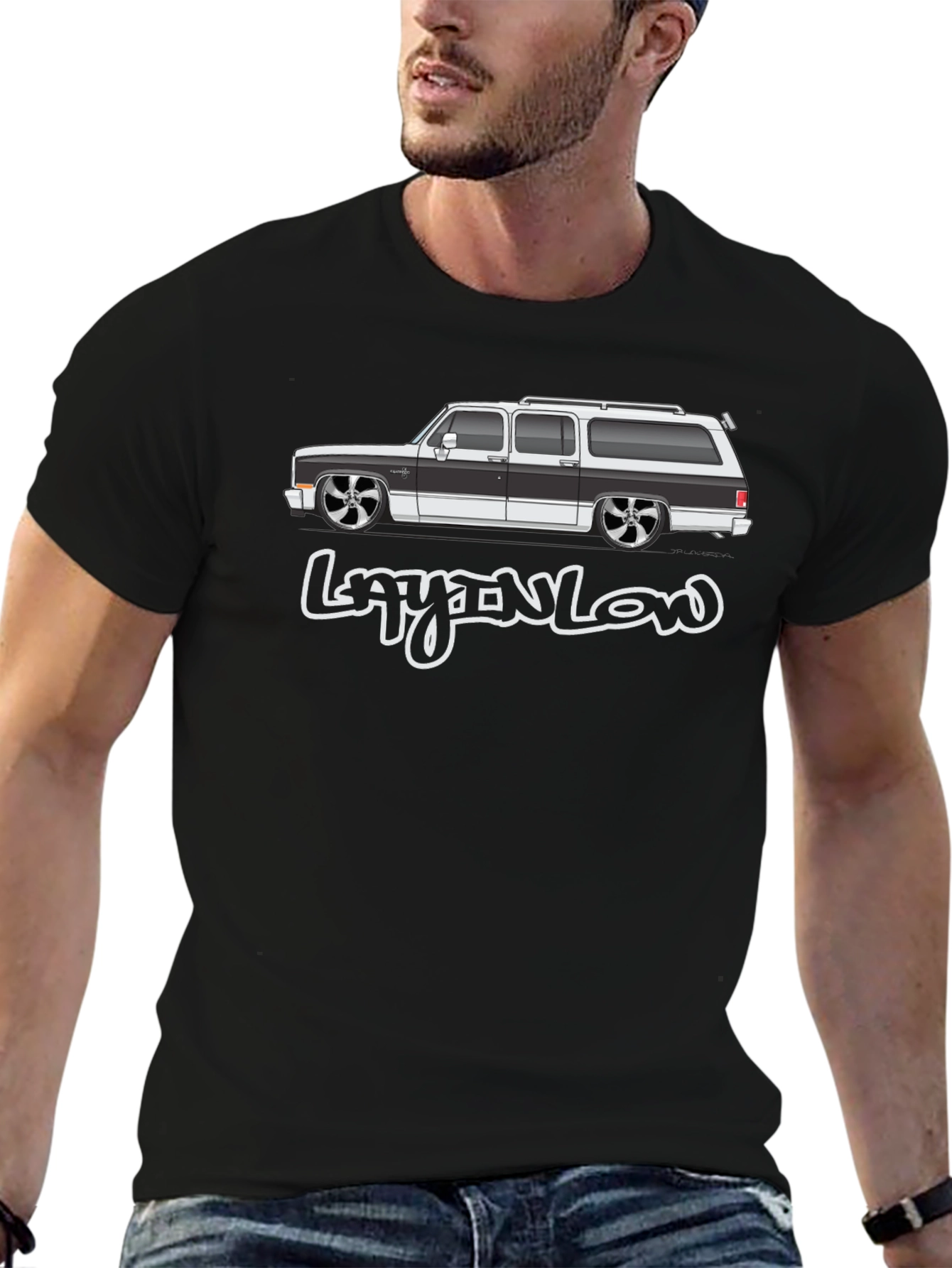 Layn Low Suburban Car T-Shirt - Black