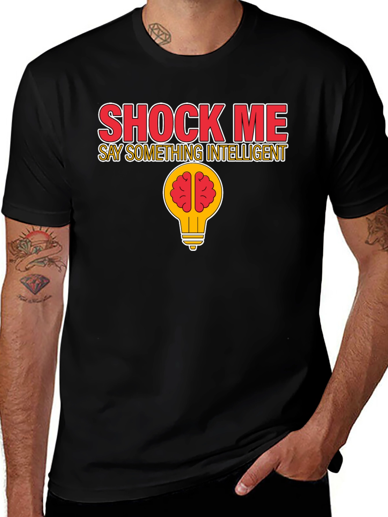 Shock Me Intelligent Brain Lightbulb T-Shirt