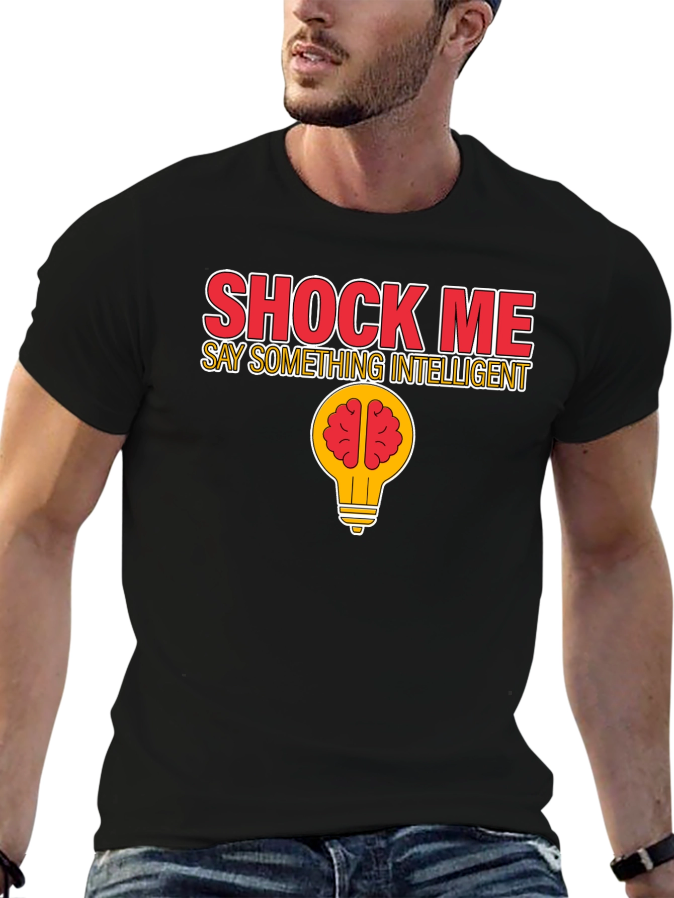 Shock Me Intelligent Brain Lightbulb T-Shirt