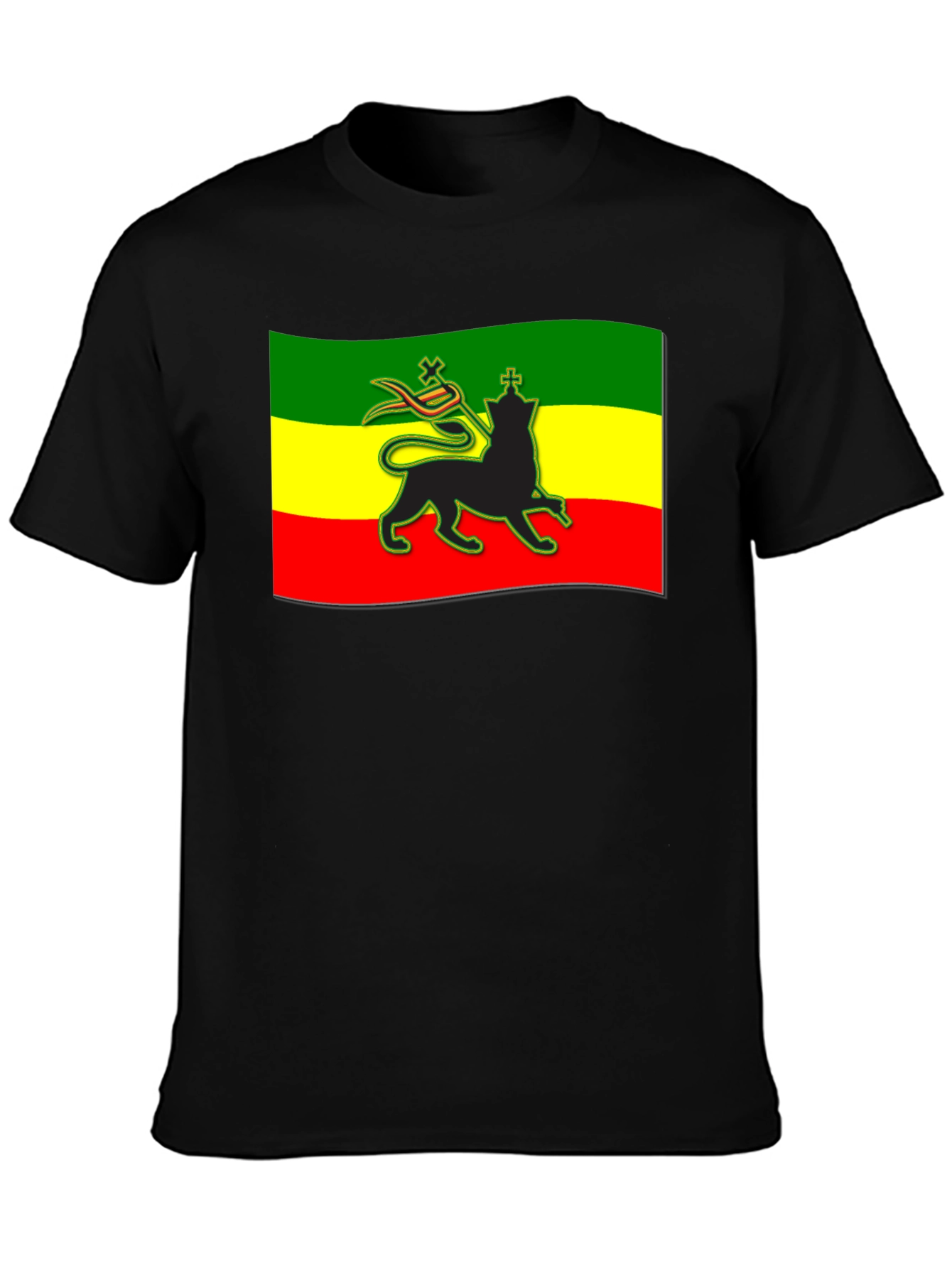 Rasta Lion Flag Graphic T-Shirt