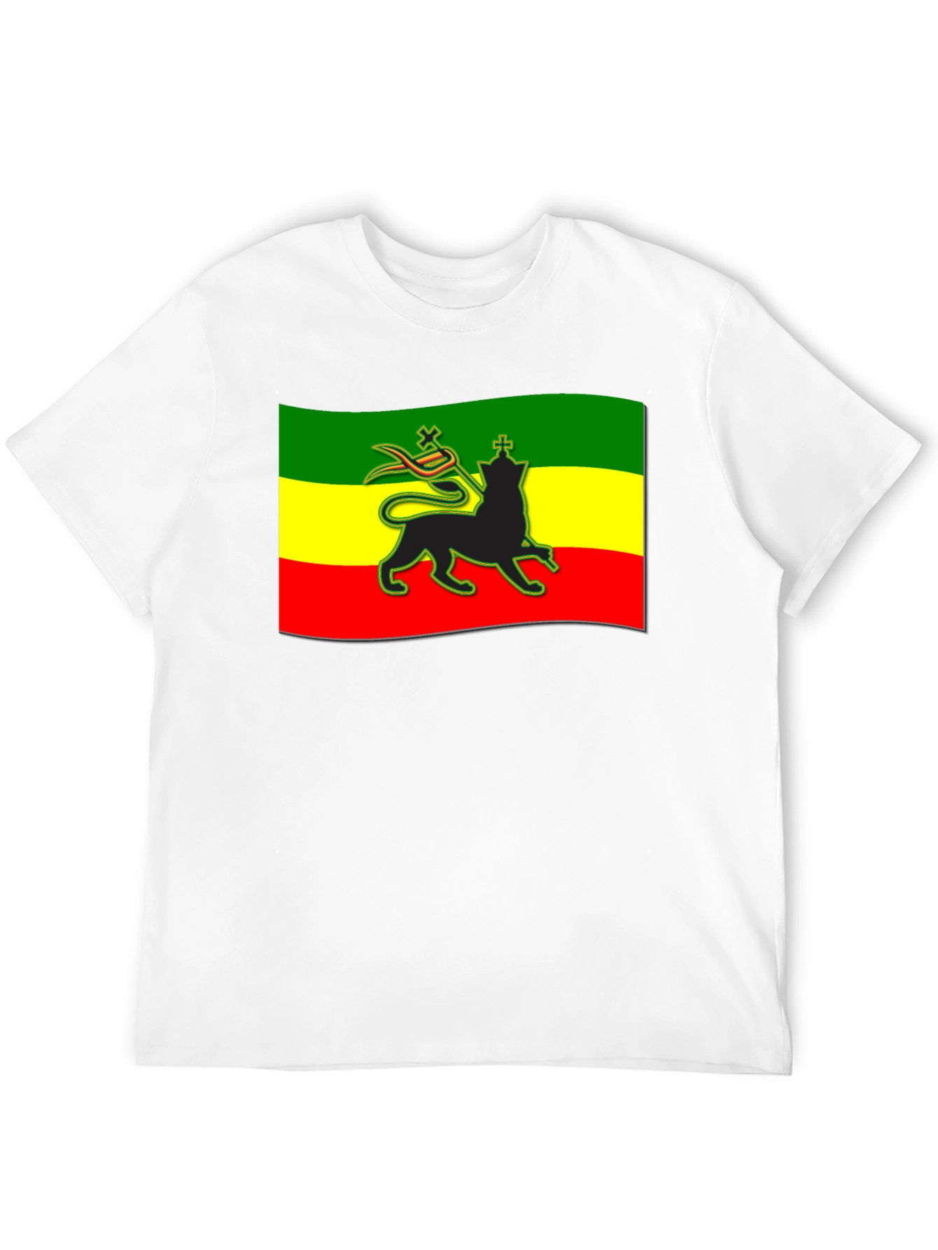 Rasta Lion Flag Graphic T-Shirt