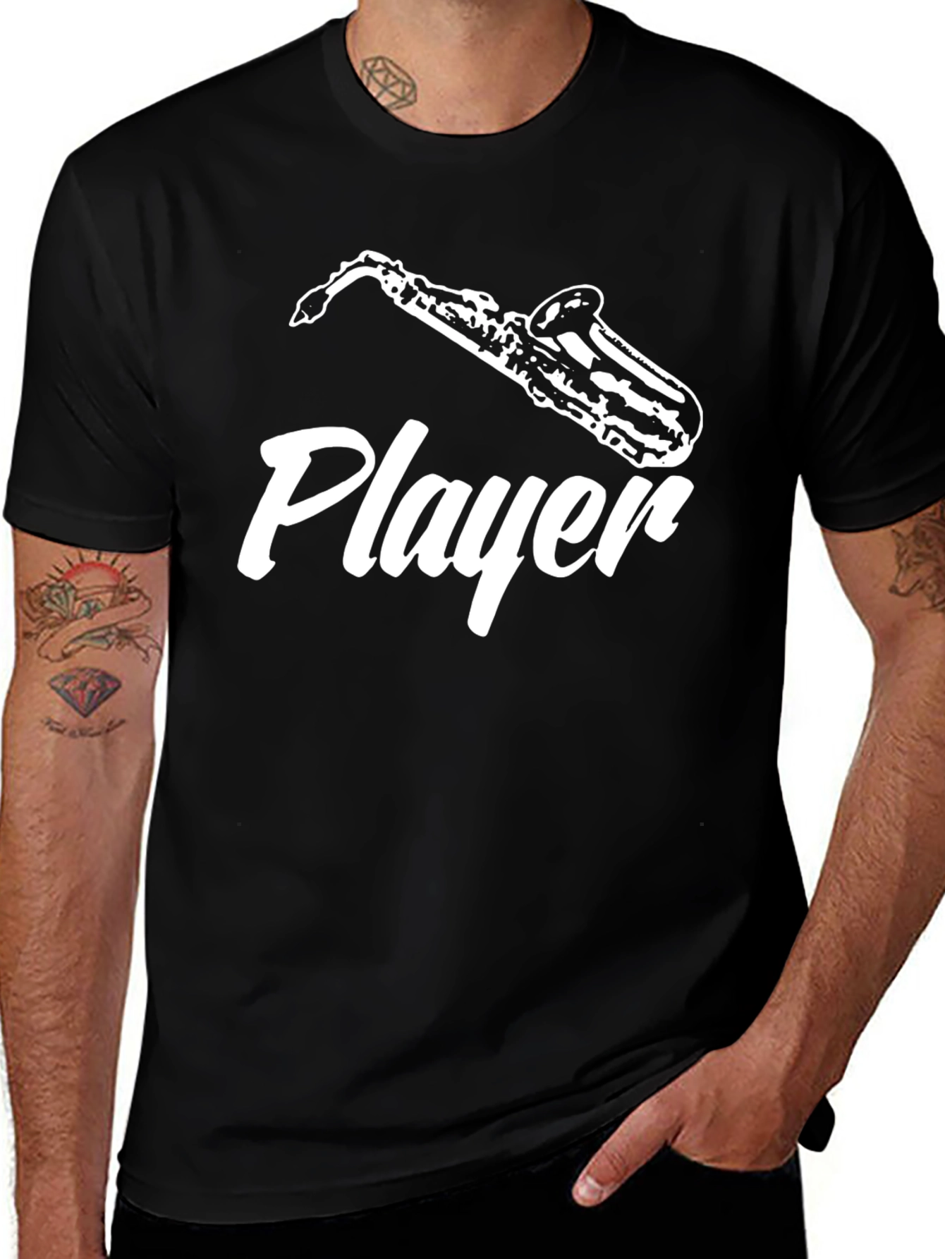 Saxophone Player Graphic Tee - Music Lovers T-Shirt