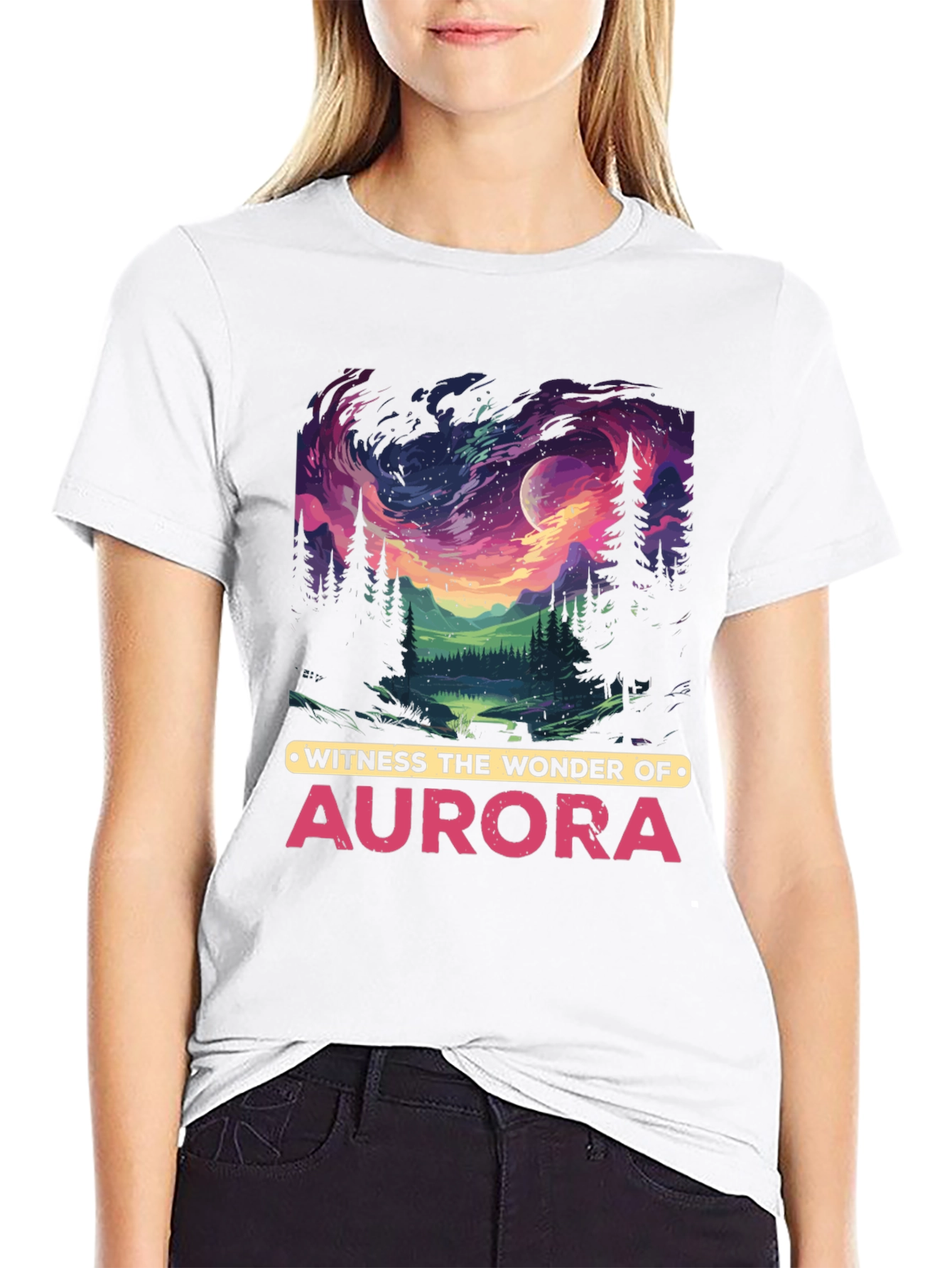 Aurora Wonder T-Shirt - Nature Inspired Graphic Tee