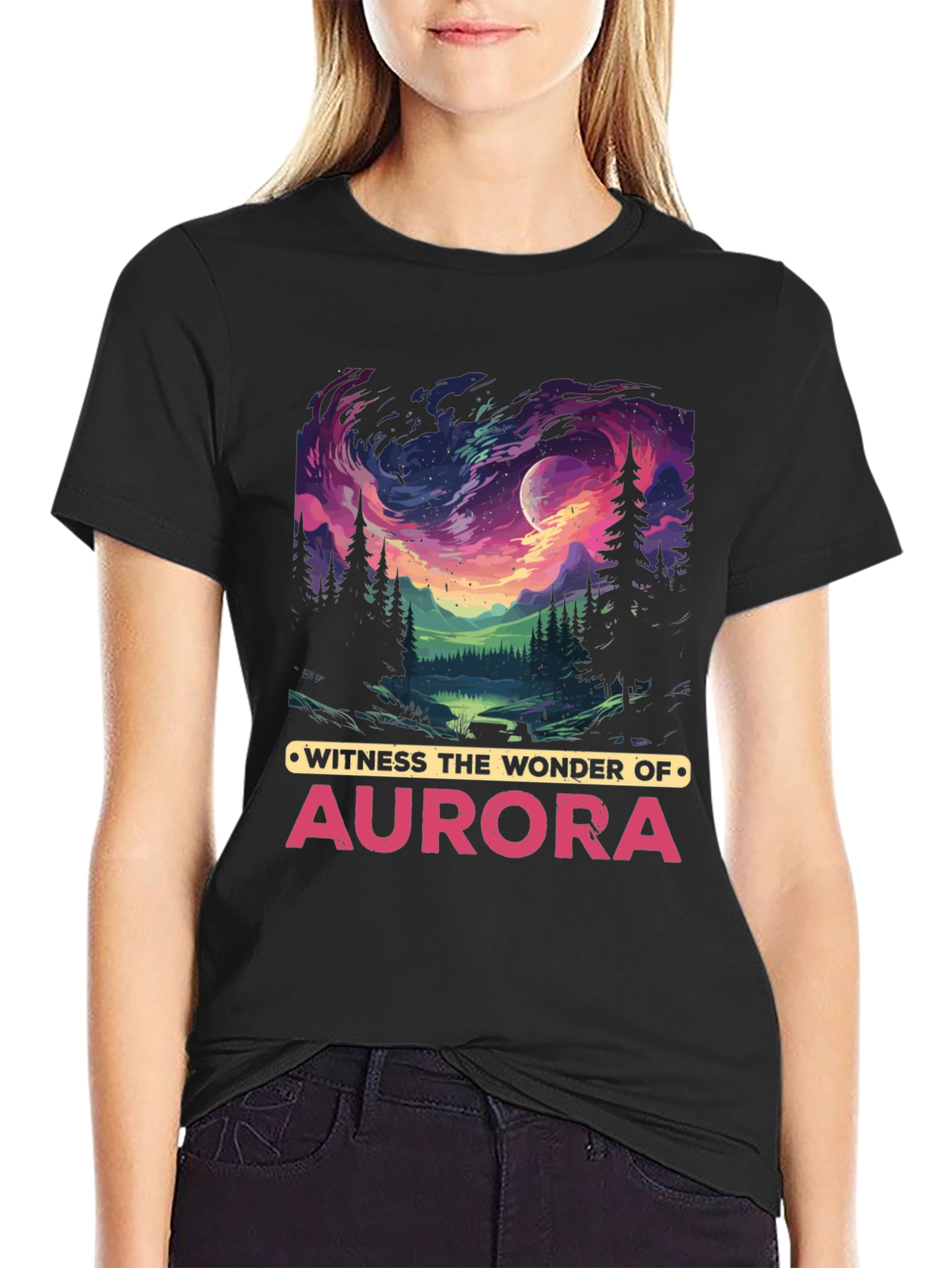 Aurora Wonder T-Shirt - Nature Inspired Graphic Tee