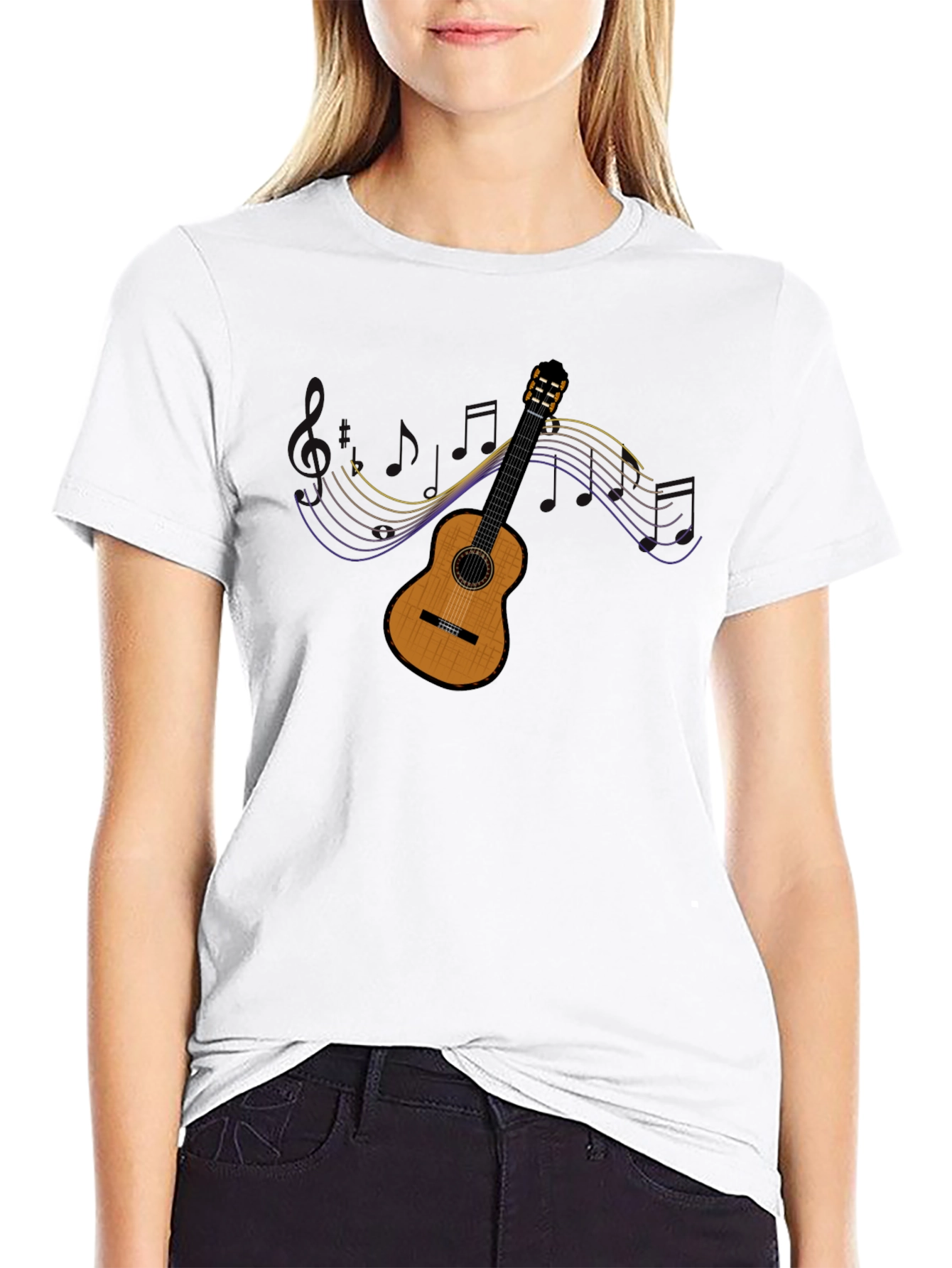 Guitar Music T-Shirt - Black Cotton Tee