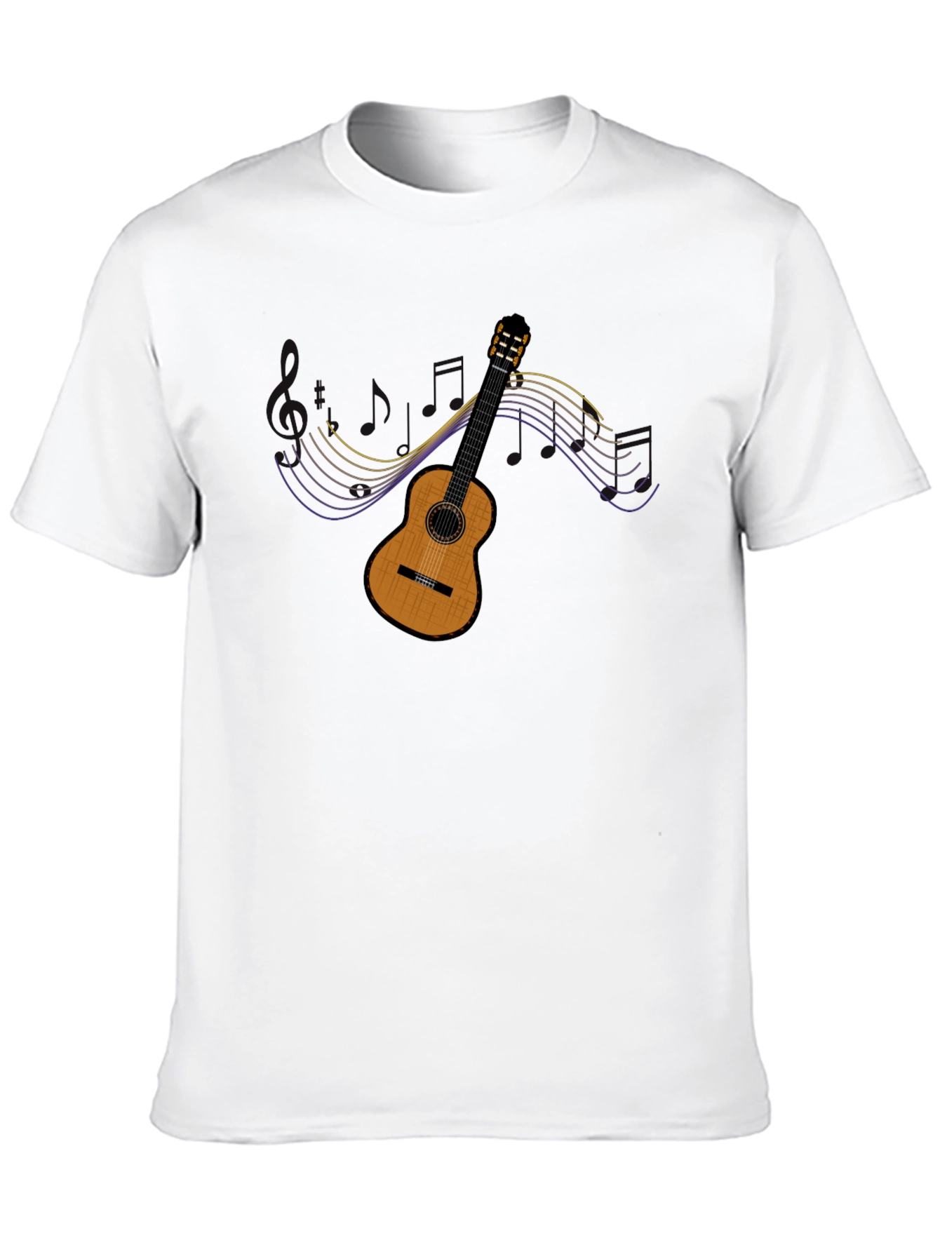 Guitar Music T-Shirt - Black Cotton Tee