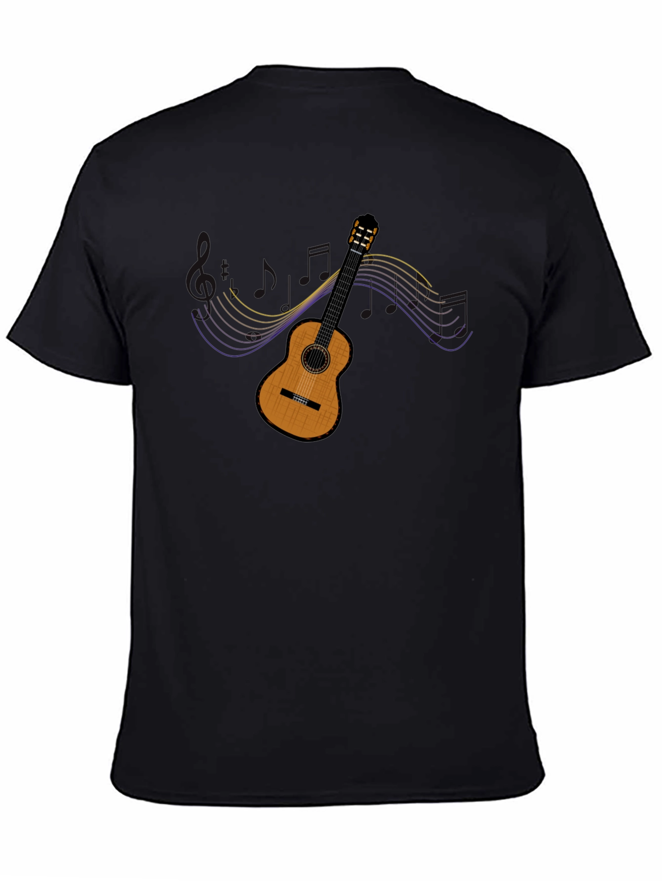 Guitar Music T-Shirt - Black Cotton Tee