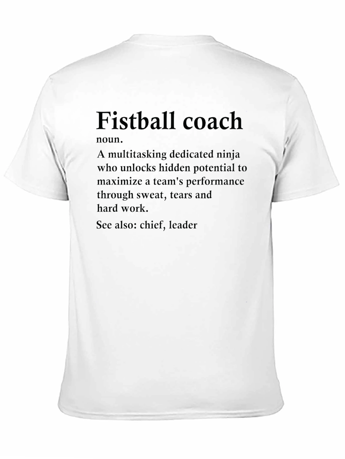 Fistball Coach Definition Black T-Shirt