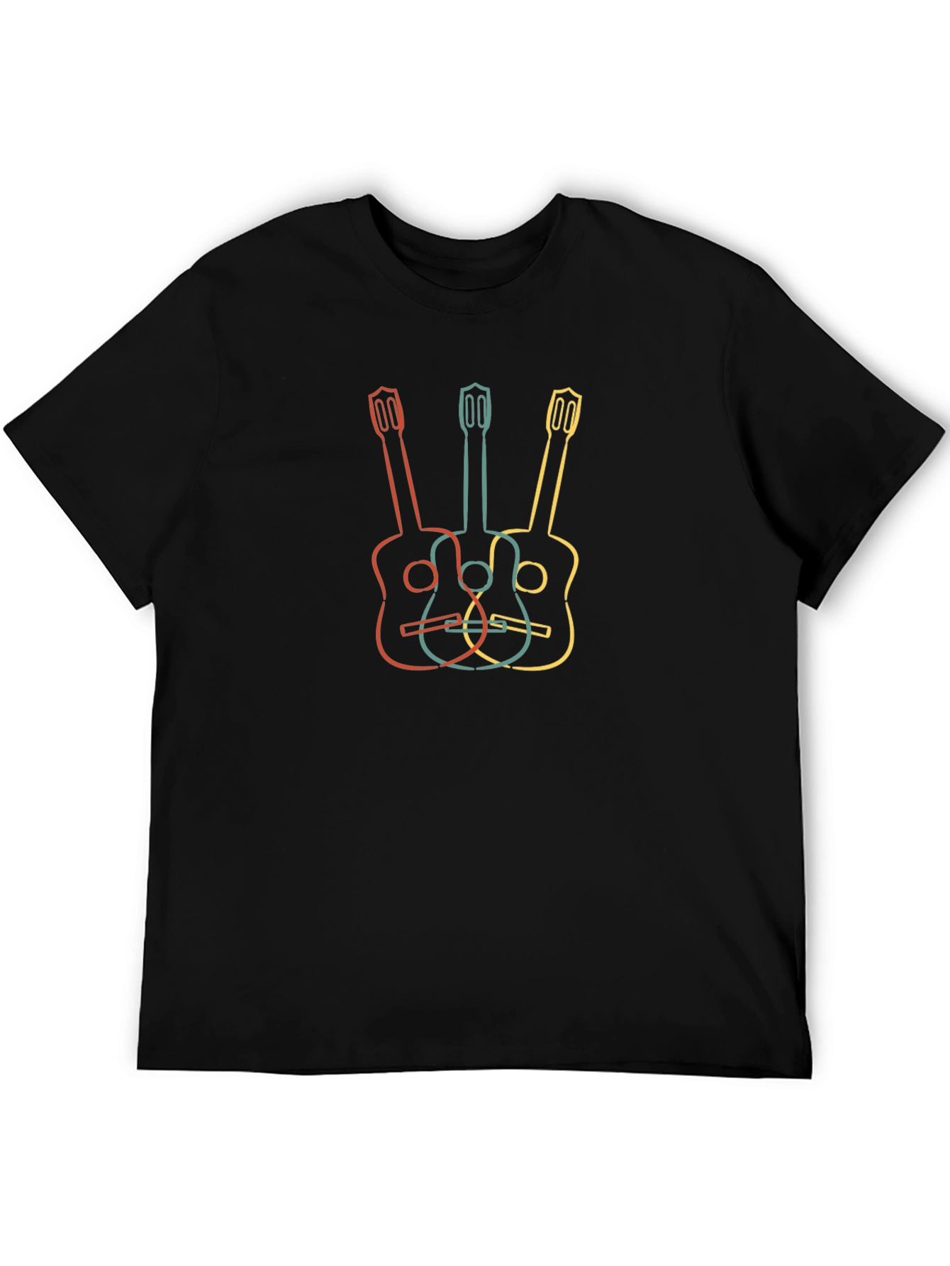 Retro Guitar T-Shirt - Music Lover Tee