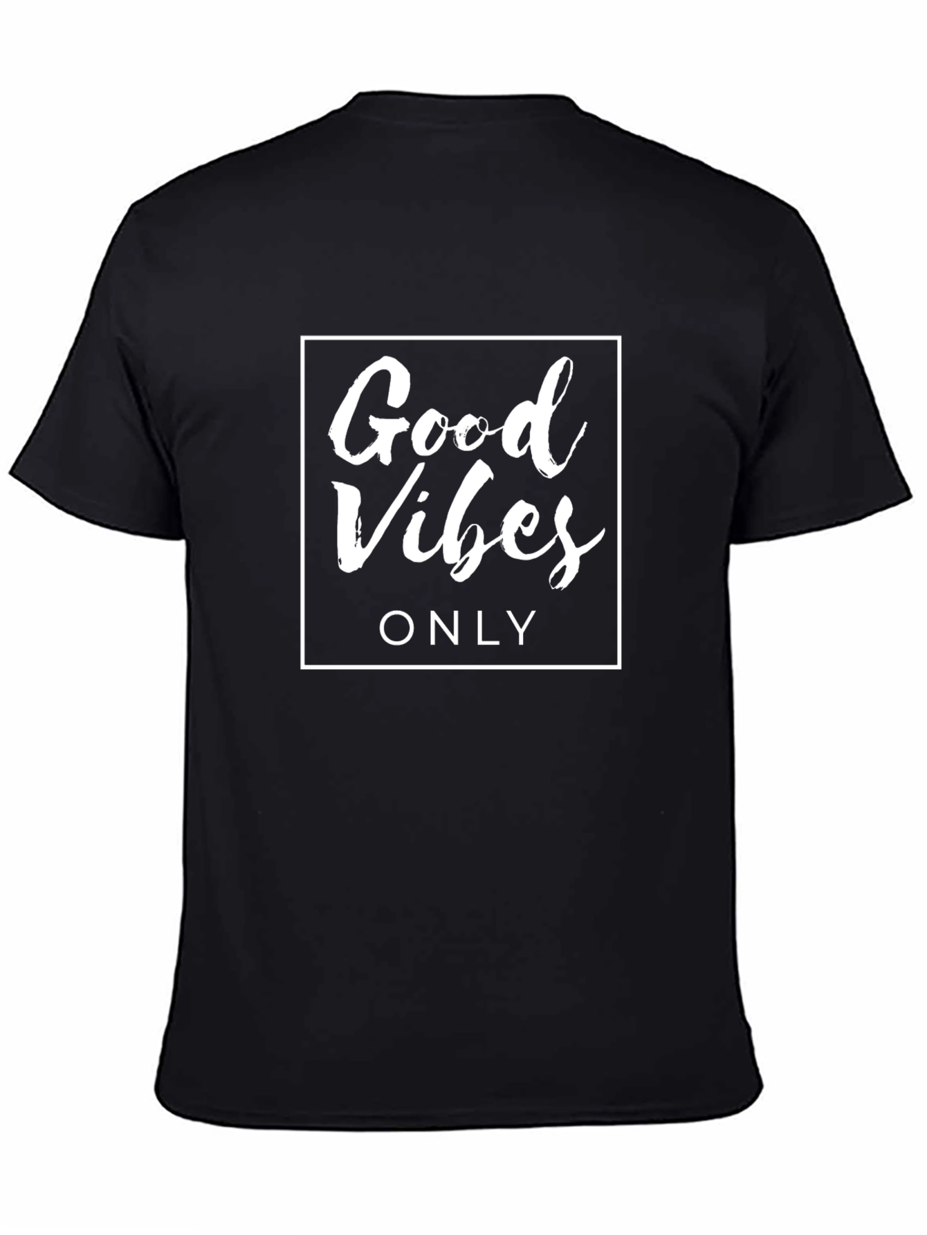 Good Vibes Only Graphic Tee - Black Casual T-Shirt