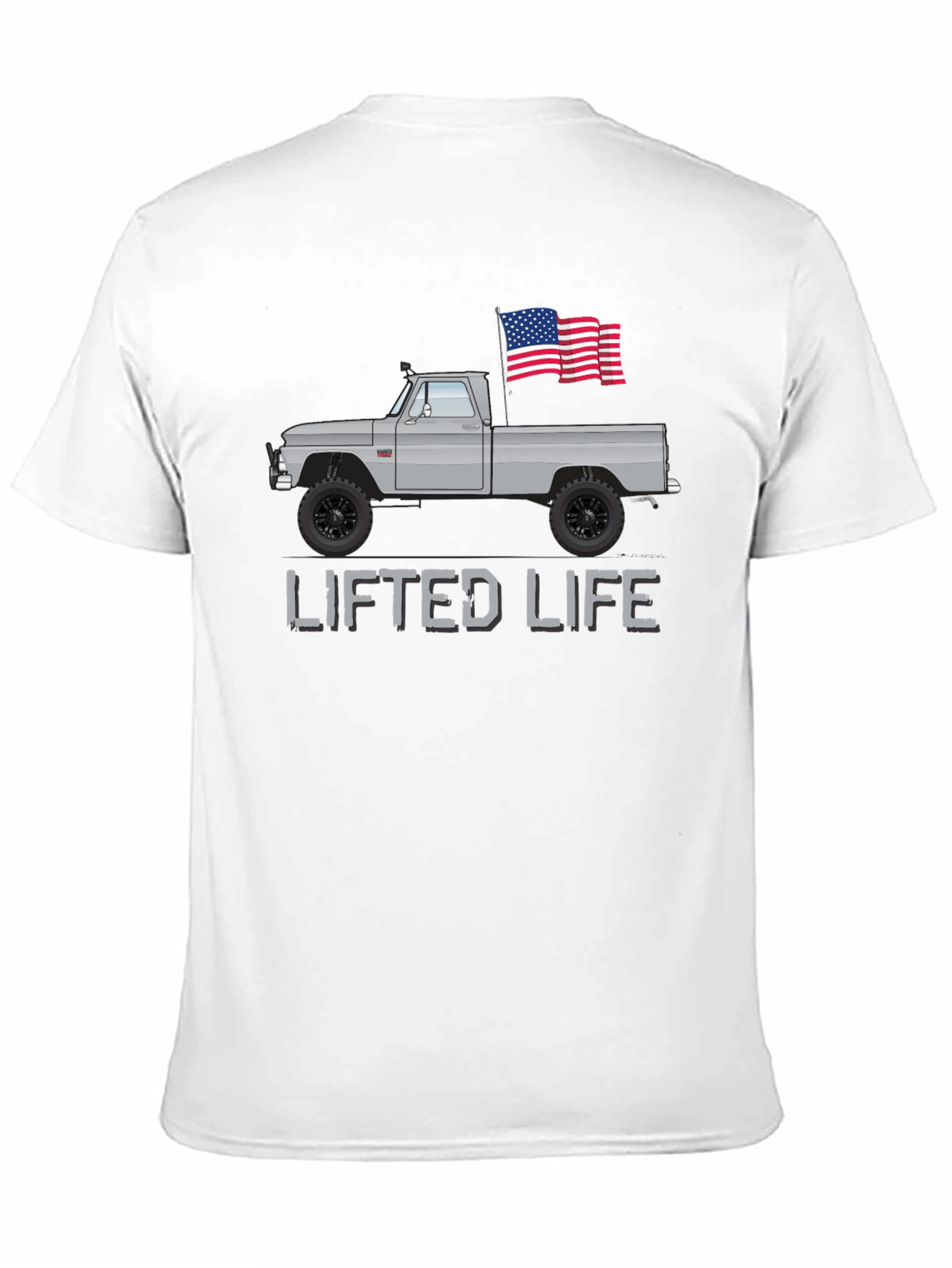 Lifted Life Truck Tee - American Flag Pride