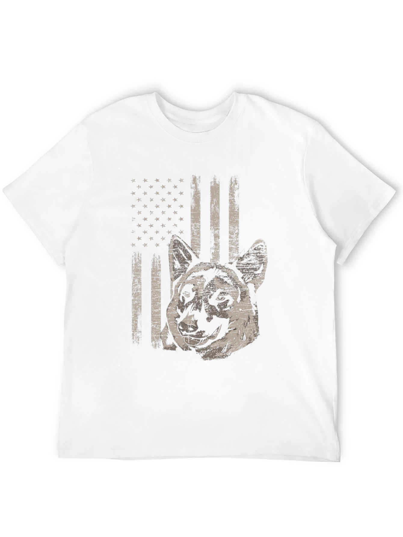 Distressed American Flag Dog Graphic Tee