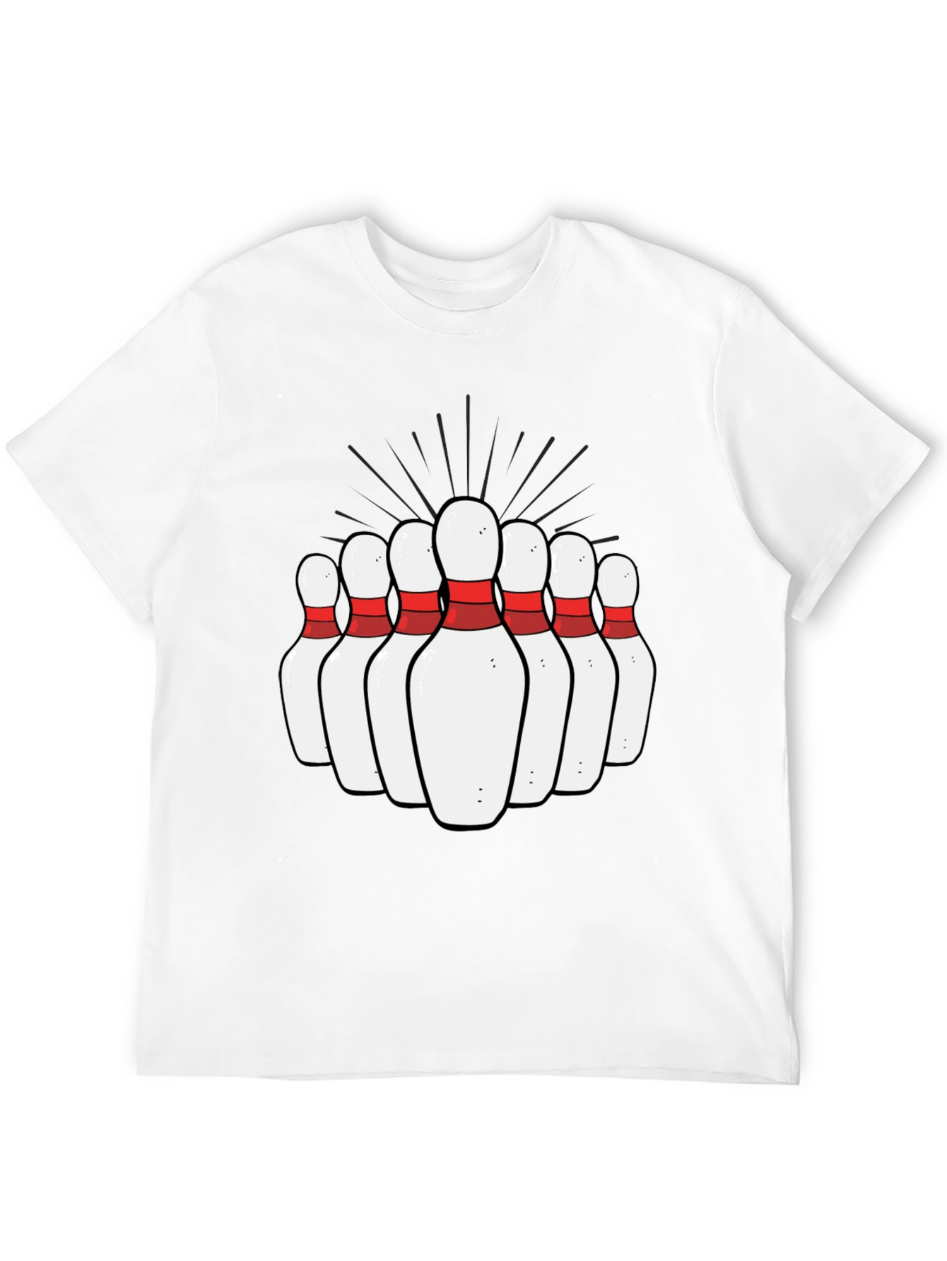 Bowling Pins Graphic Tee - Strike Up Fun!