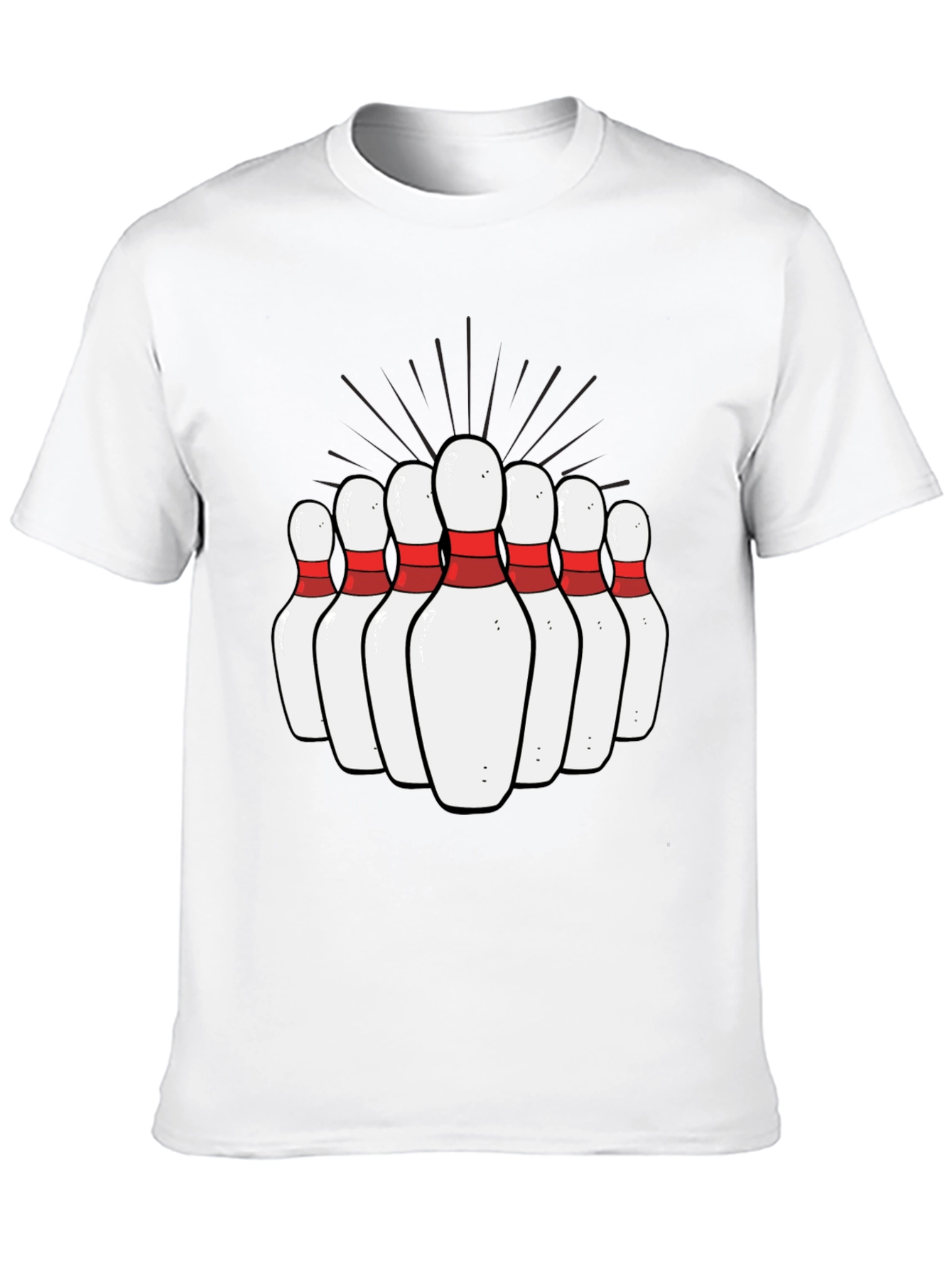 Bowling Pins Graphic Tee - Strike Up Fun!