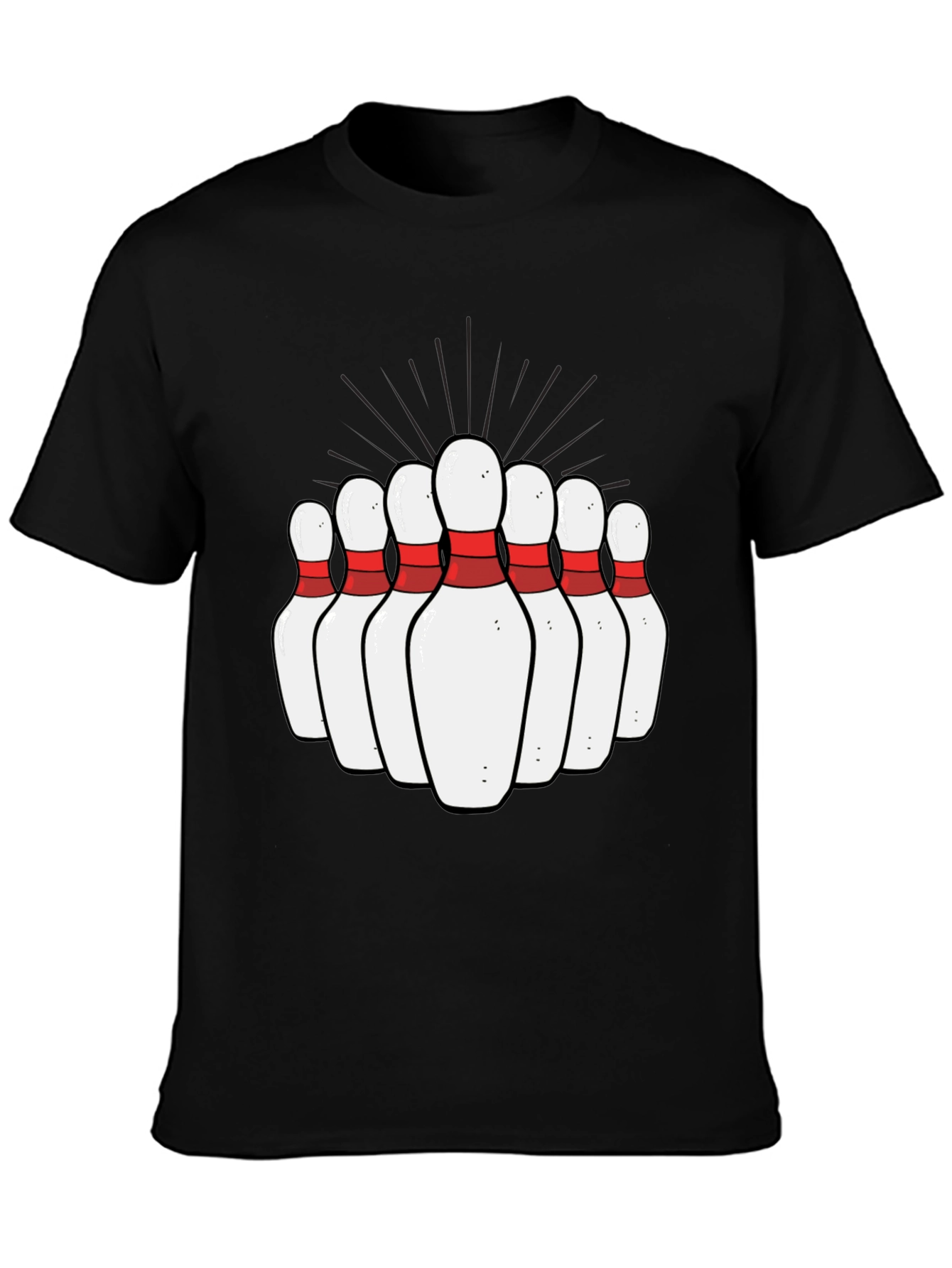Bowling Pins Graphic Tee - Strike Up Fun!