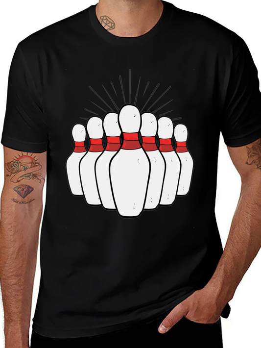 Bowling Pins Graphic Tee - Strike Up Fun!