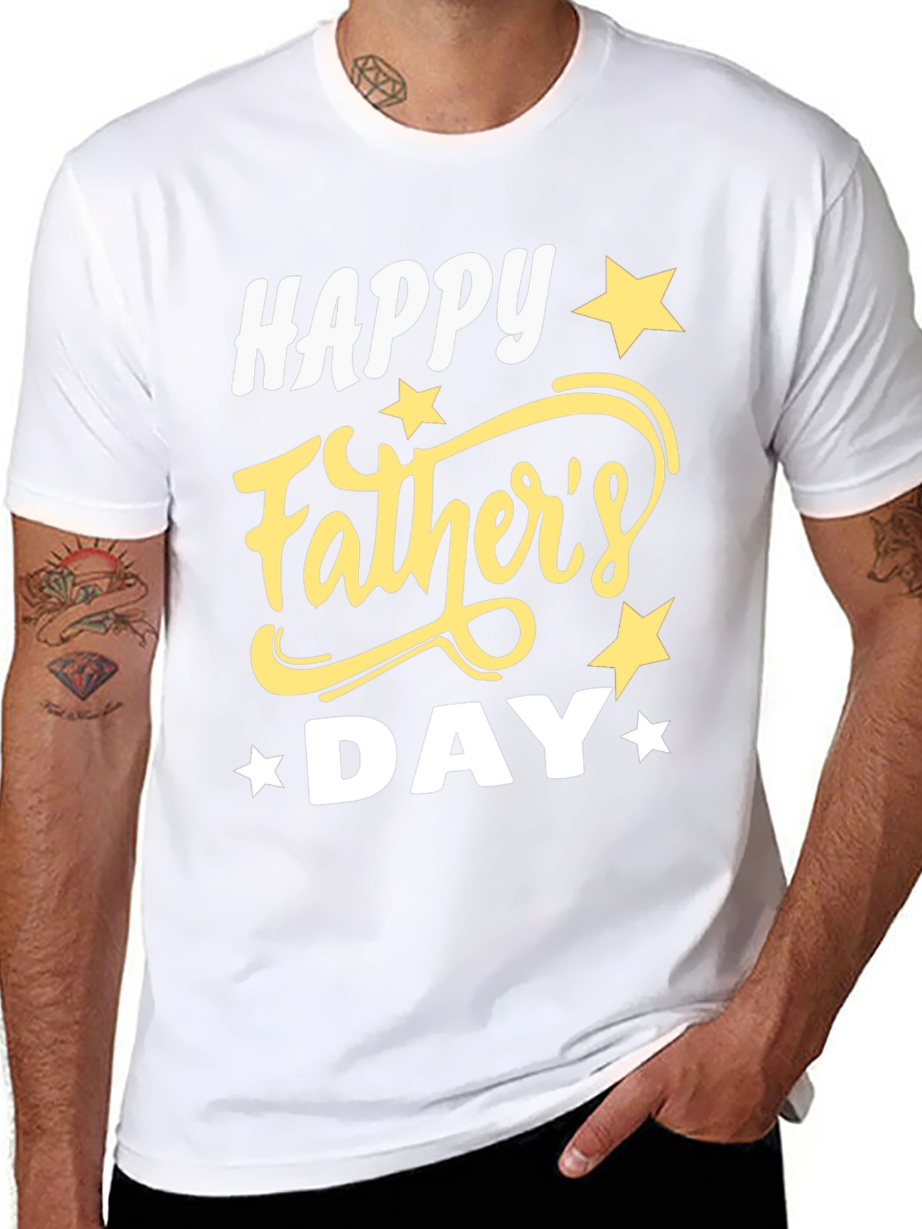 Happy Fathers Day Black T-Shirt